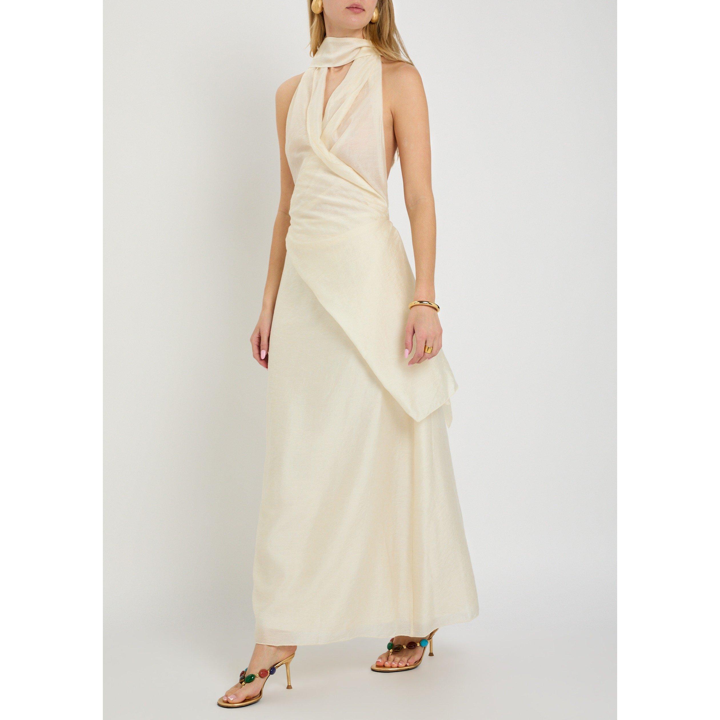 IVORY - Solaqua - LD ANTONELLA HLTRNK ASYM DRESS - 5
