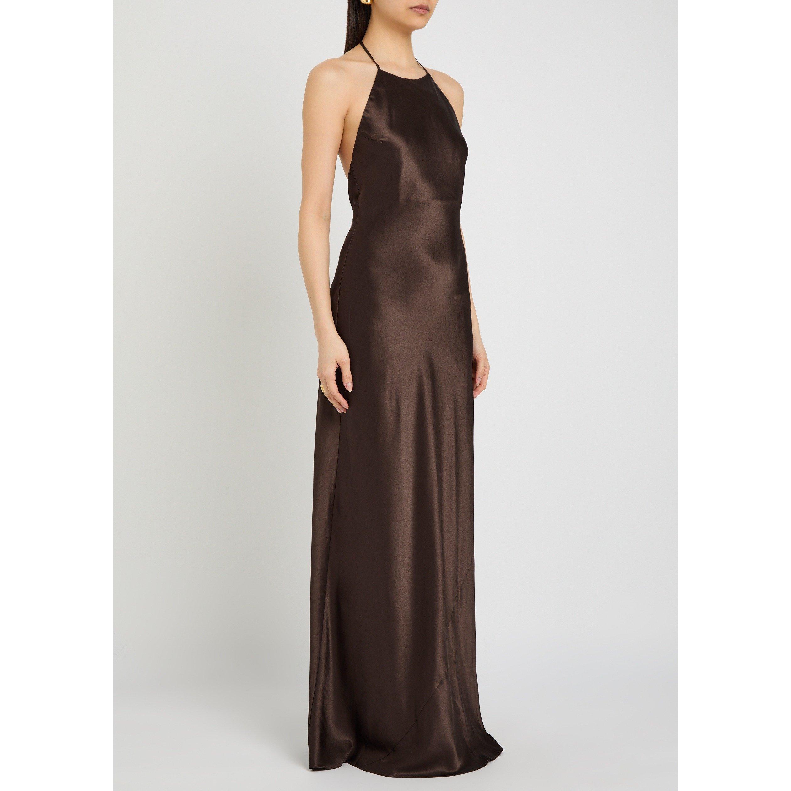 BROWN - Reformation - Women's Jeany Silk Maxi Dress - 2
