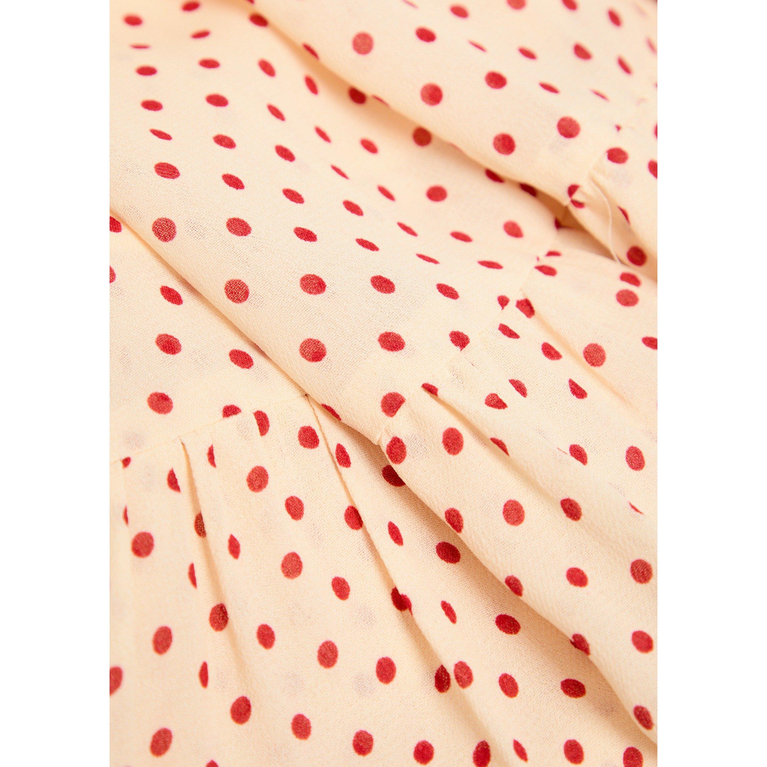 RED AND OTHER - Reformation - Women's Fallon Polka Dot Viscose Maxi Dress - 4