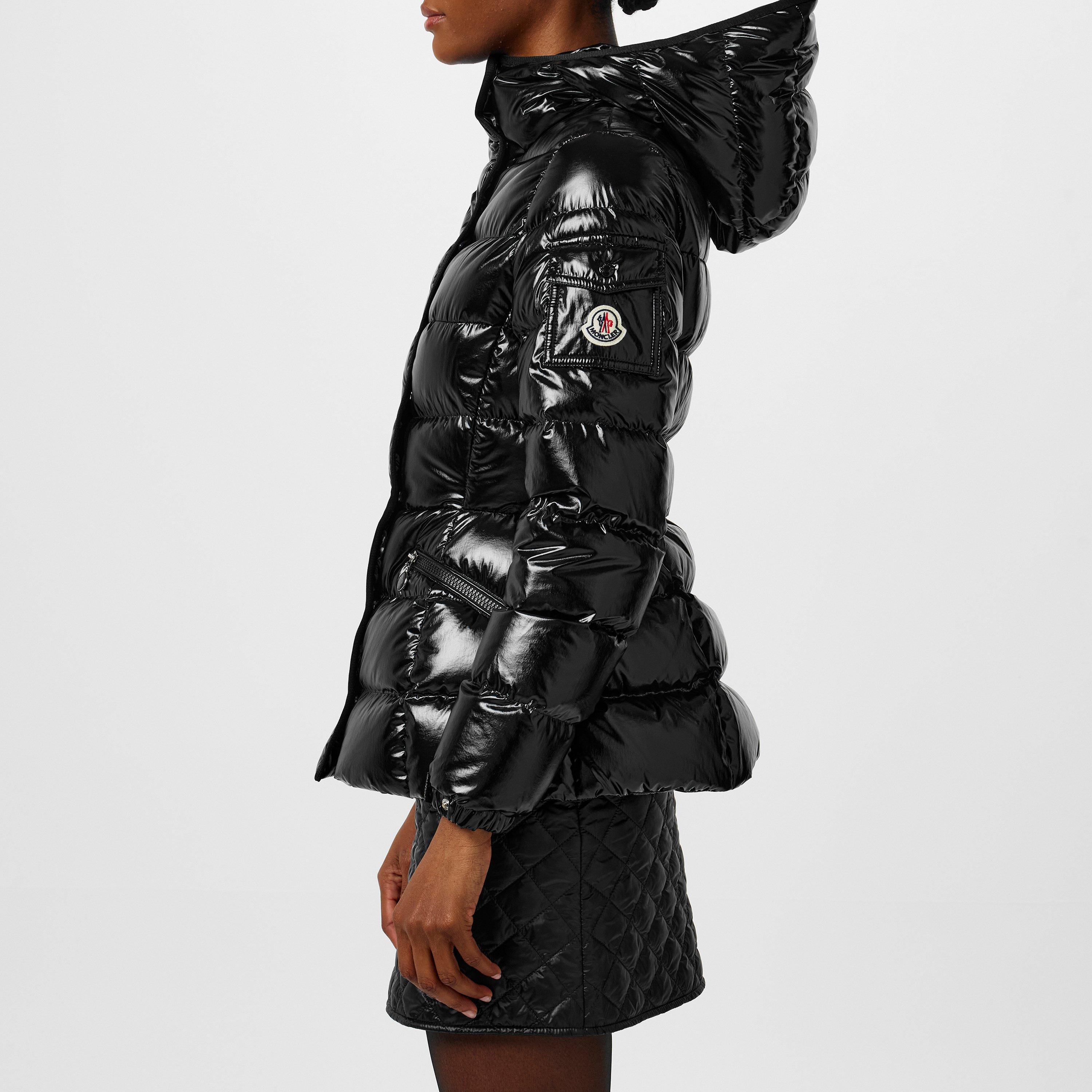 Black 999 - Moncler - Women's Barante Hooded Long Sleeve Short Puffer Jacket - 2