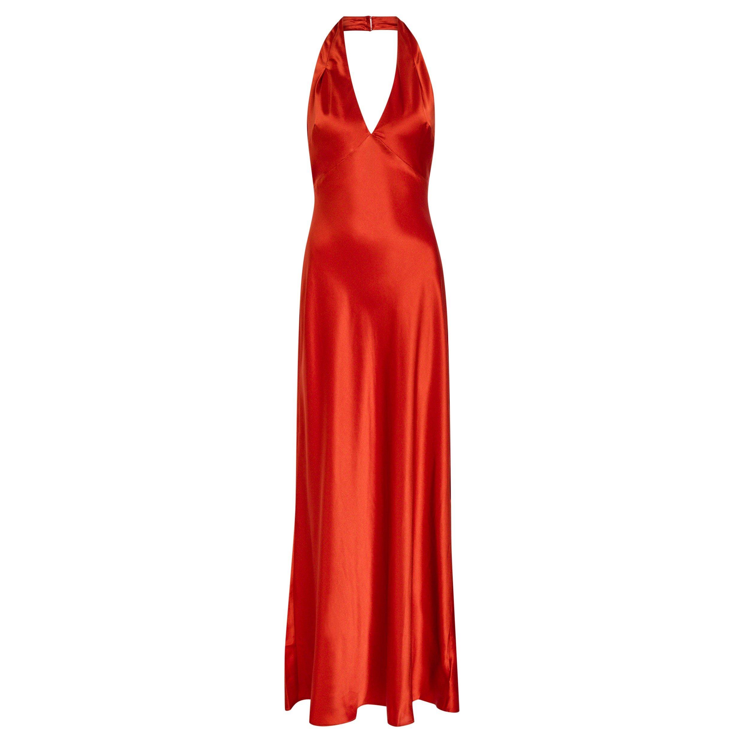 RED - Reformation - Women's Daniela Silk Maxi Dress - 1