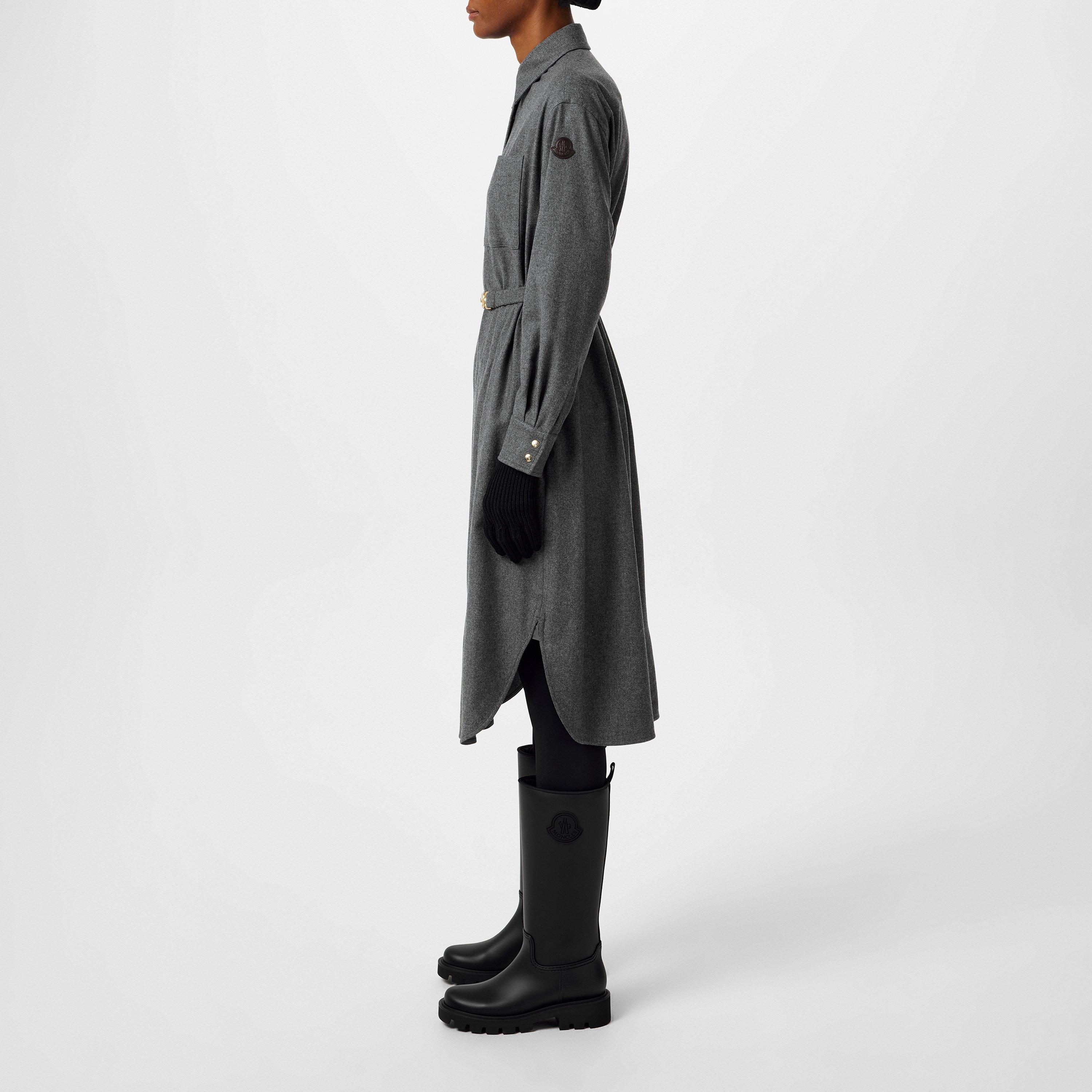 Grey 935 - Moncler - Belted Maxi Shirt Dress - 2