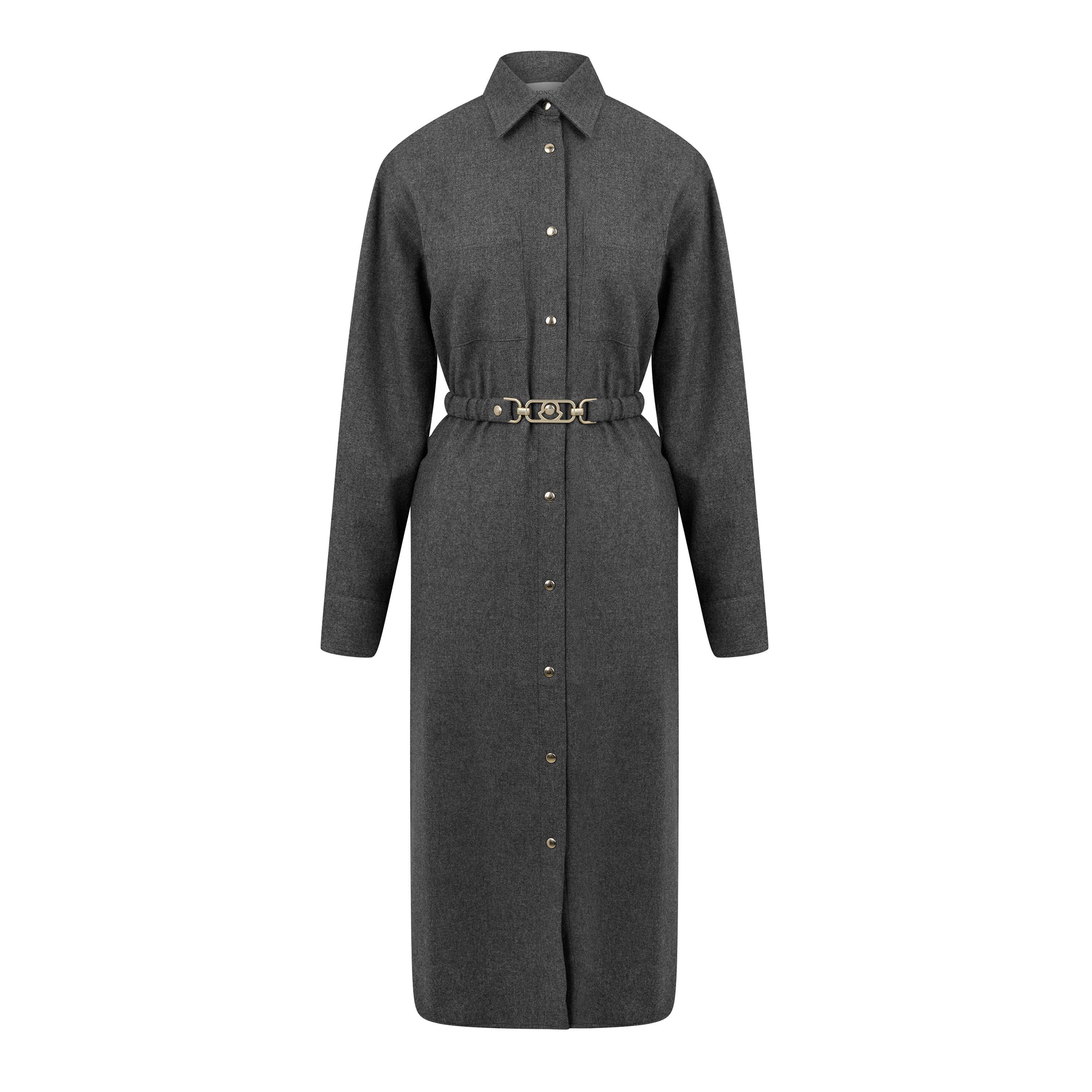 Grey 935 - Moncler - Belted Maxi Shirt Dress - 5