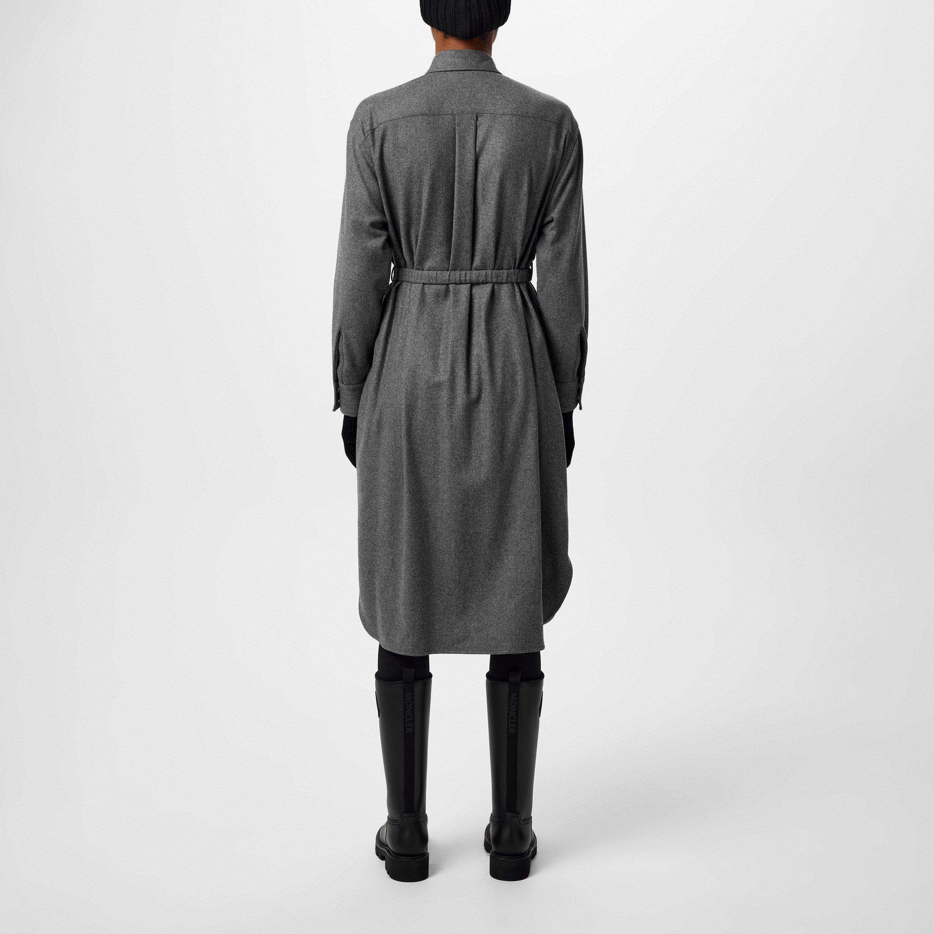 Grey 935 - Moncler - Belted Maxi Shirt Dress - 3