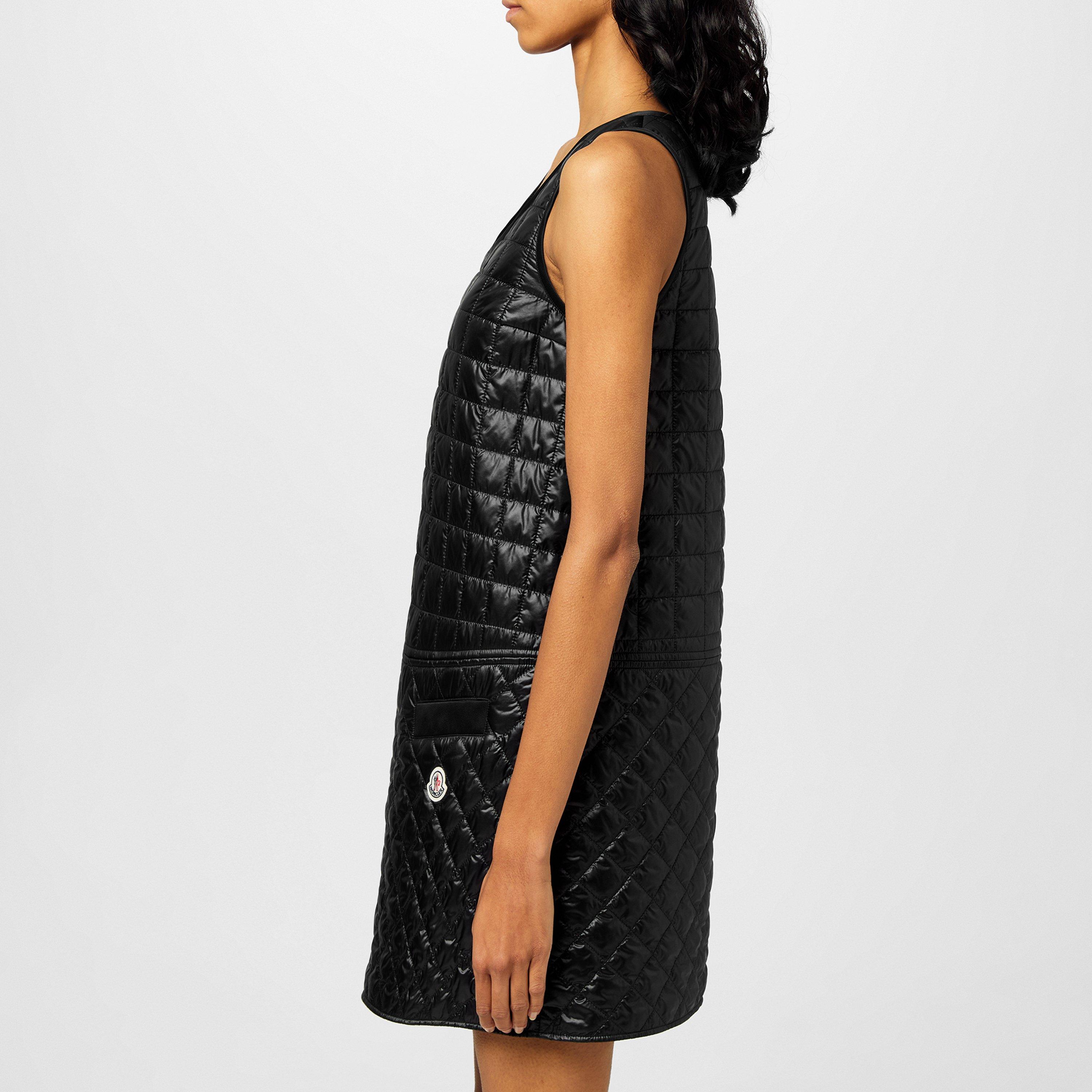 Black 999 - Moncler - Women's Quilted Mini Dress - 2