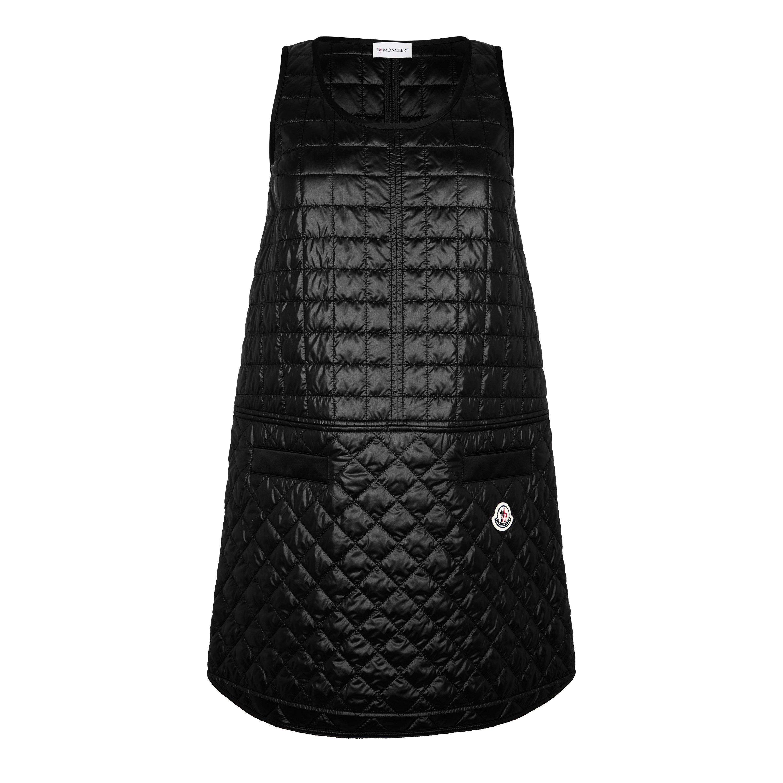 Black 999 - Moncler - Women's Quilted Mini Dress - 5