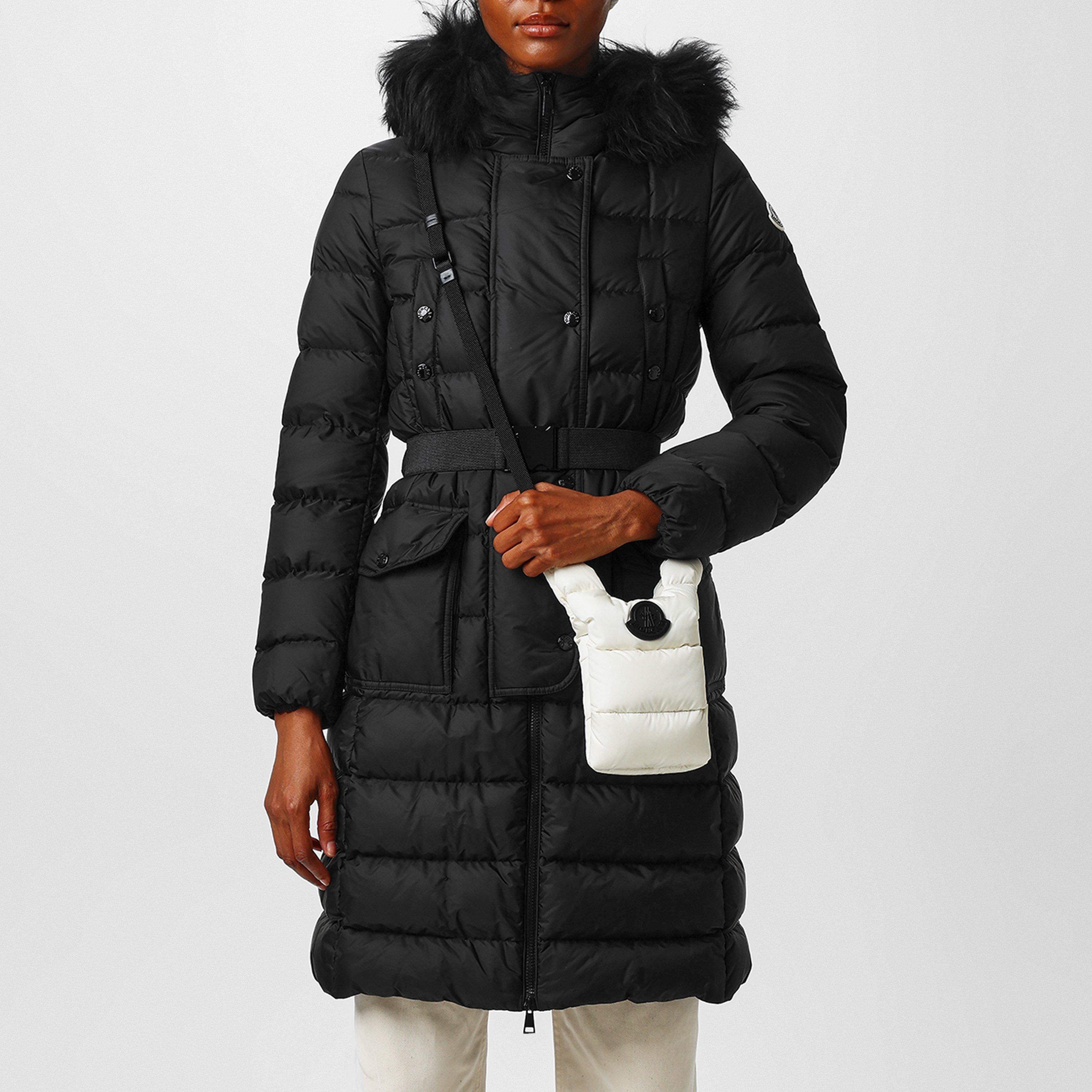 Black 999 - Moncler - Women's  Khloe Hooded Goose Down Mid-Length Parka - 1