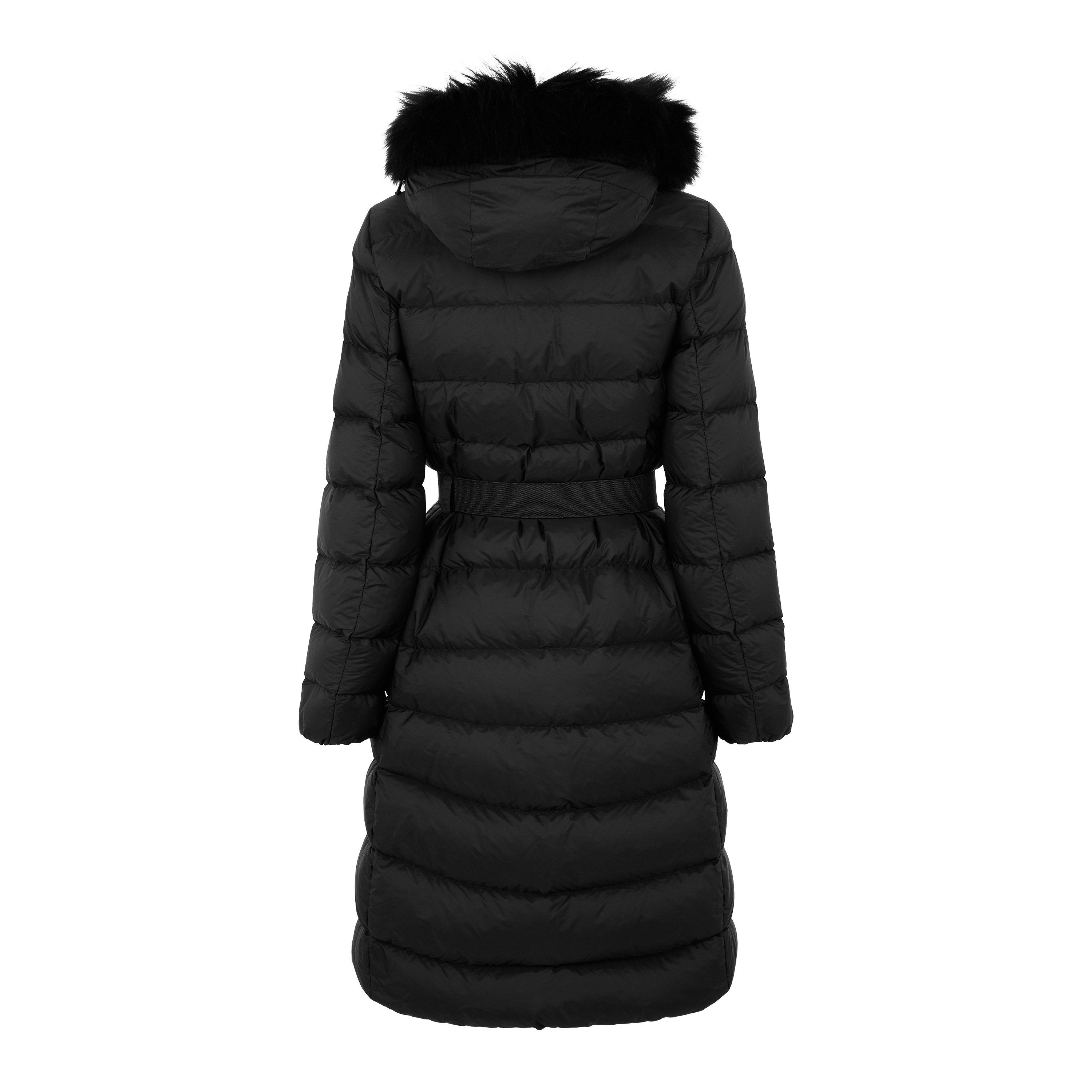 Black 999 - Moncler - Women's  Khloe Hooded Goose Down Mid-Length Parka - 6