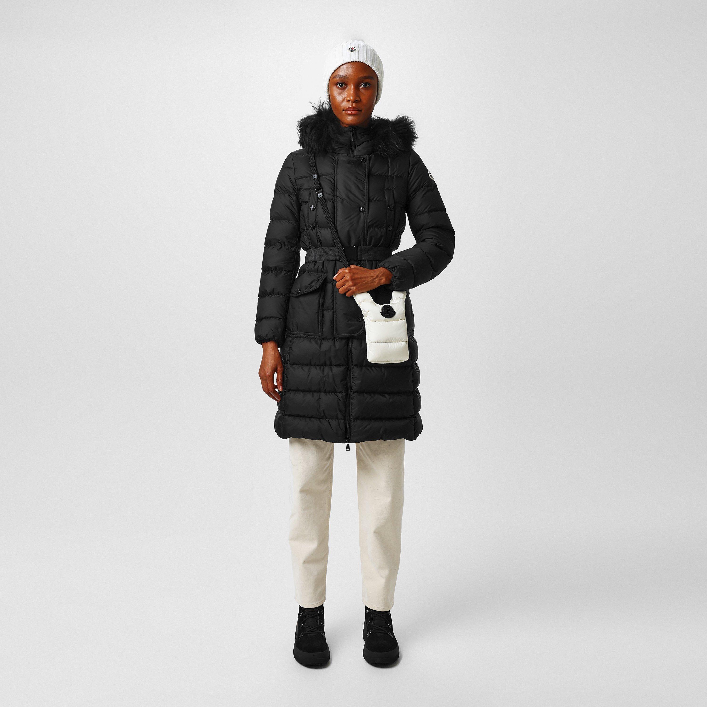 Black 999 - Moncler - Women's  Khloe Hooded Goose Down Mid-Length Parka - 4