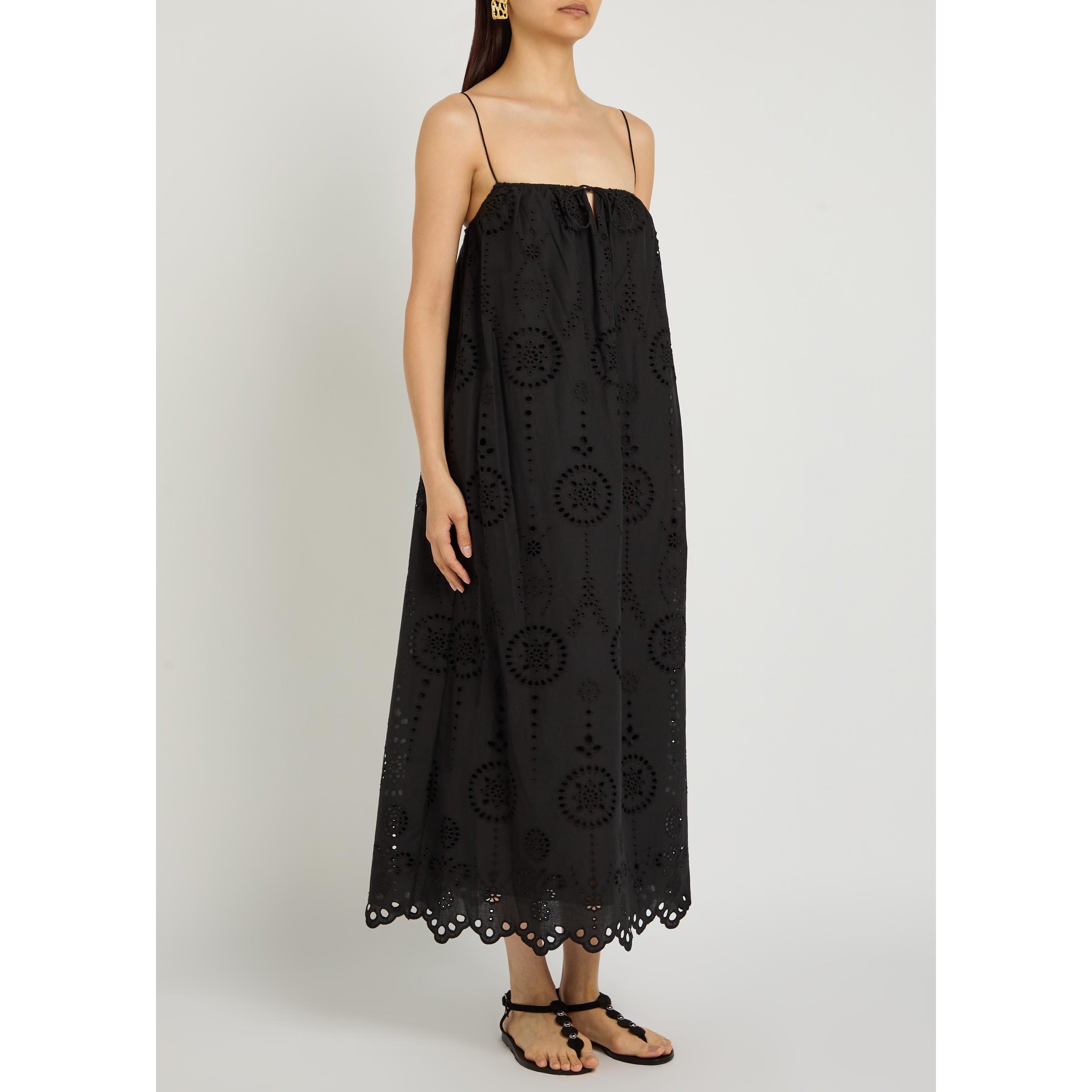 BLACK - Matteau - MD BRODERIE CAMI MIDI DRESS - 2