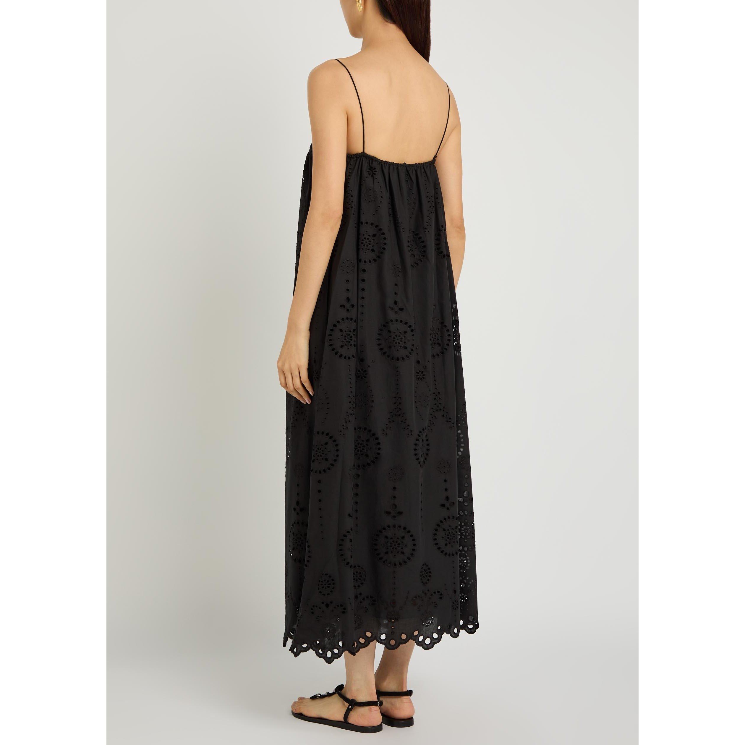 BLACK - Matteau - MD BRODERIE CAMI MIDI DRESS - 3