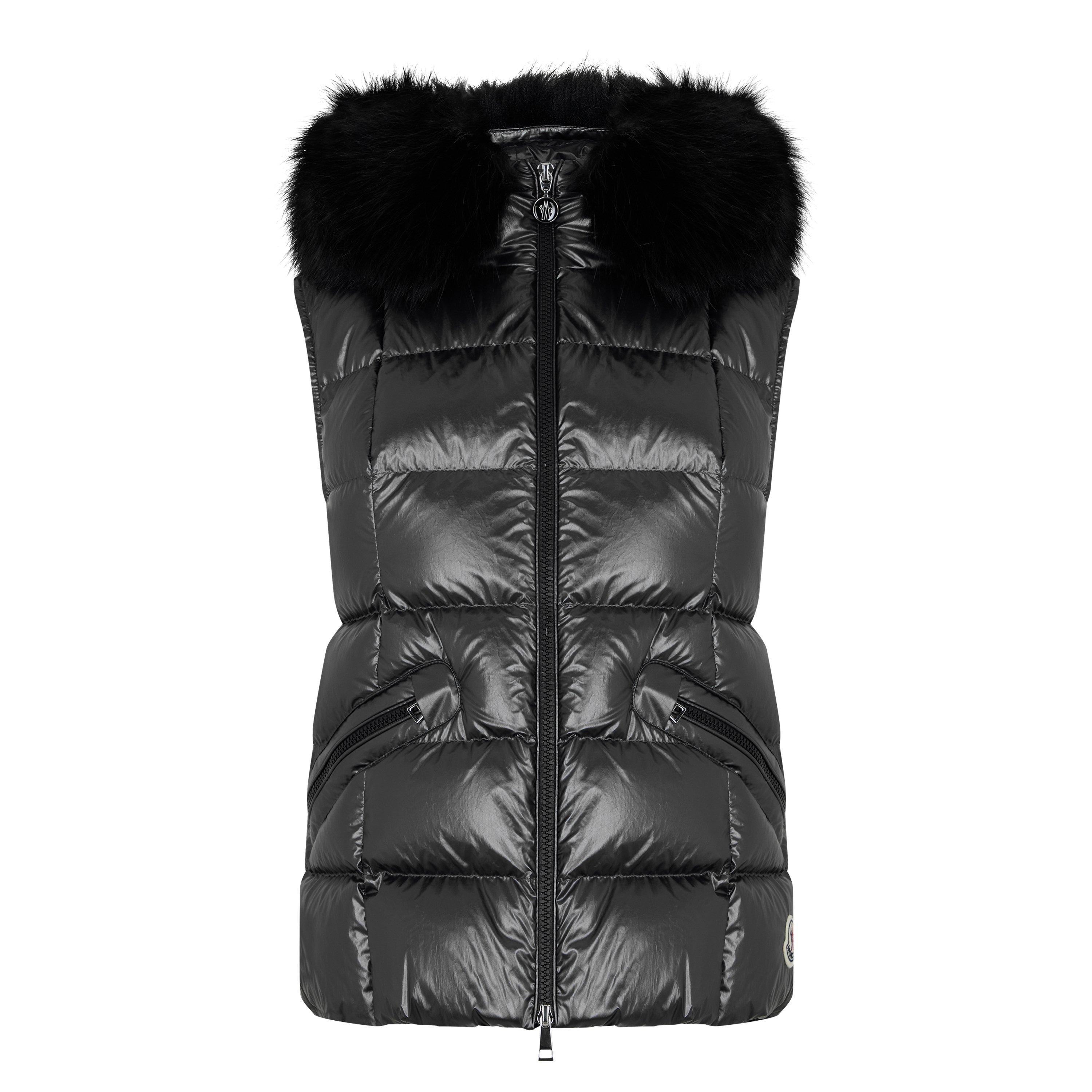 Black 999 - Moncler - Women's Anse Goose Down Hooded Sleeveless Gilet - 5