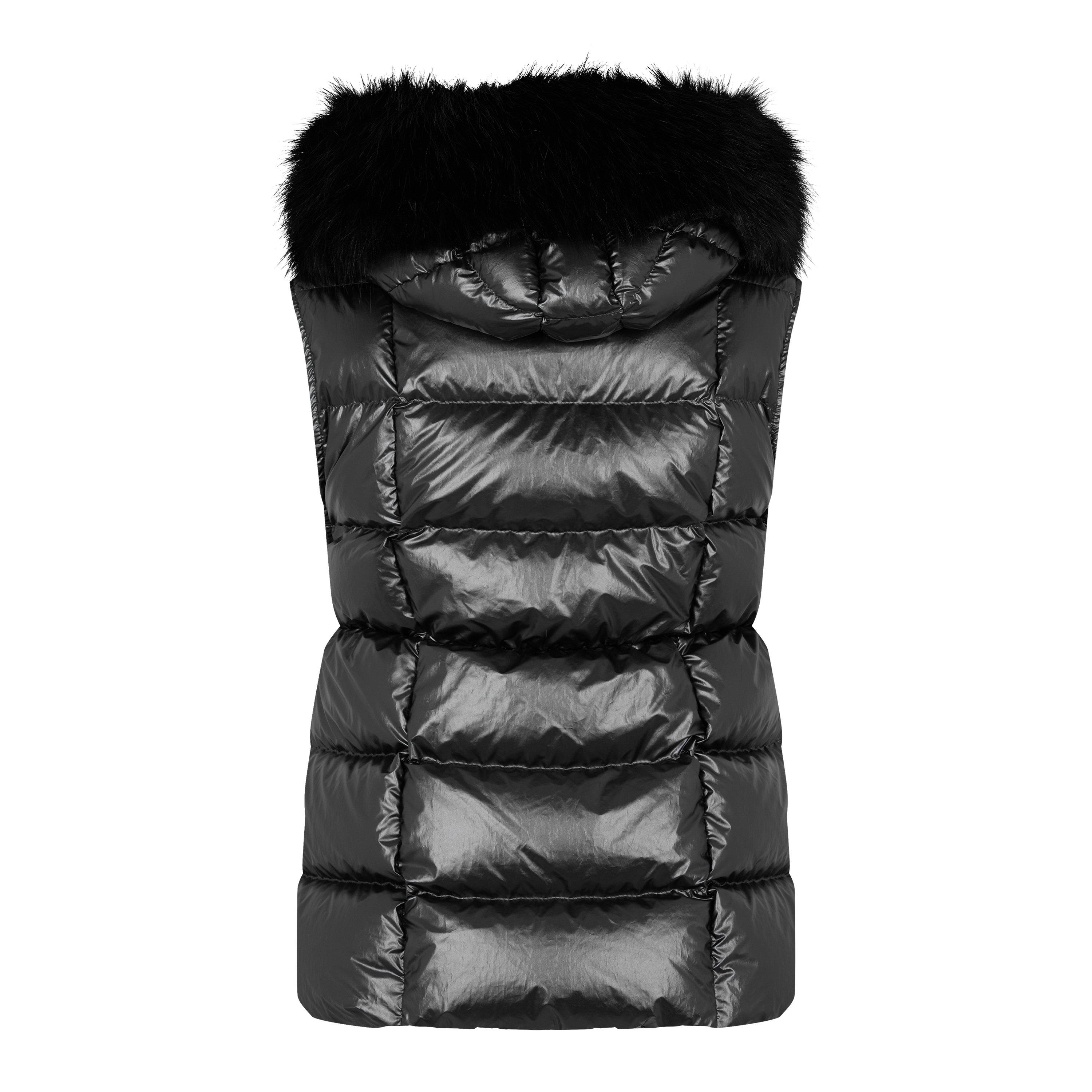 Black 999 - Moncler - Women's Anse Goose Down Hooded Sleeveless Gilet - 6