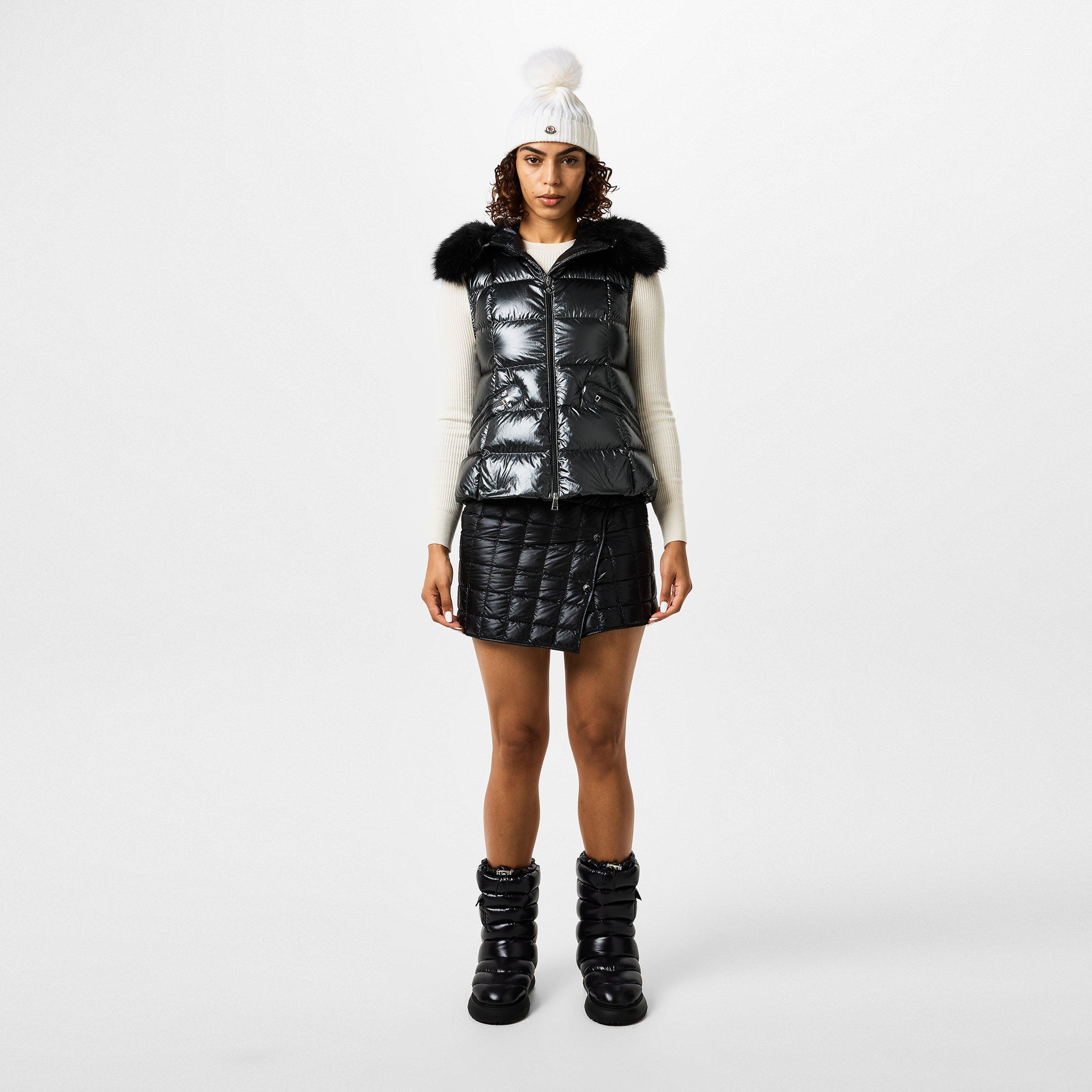 Black 999 - Moncler - Women's Anse Goose Down Hooded Sleeveless Gilet - 4