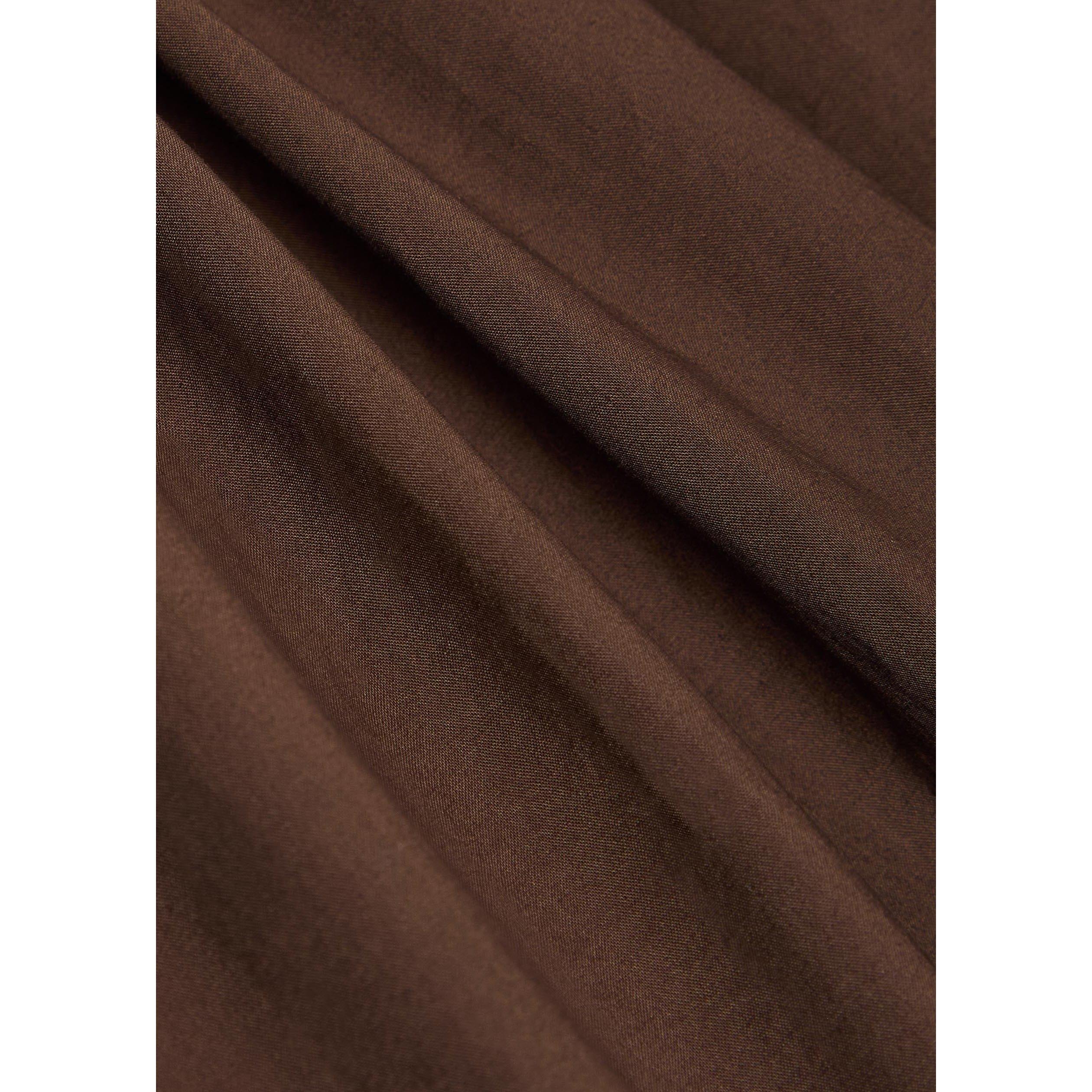 CHOCOLATE - Matteau - LD SHIRRED DROP WAIST DRESS - 4