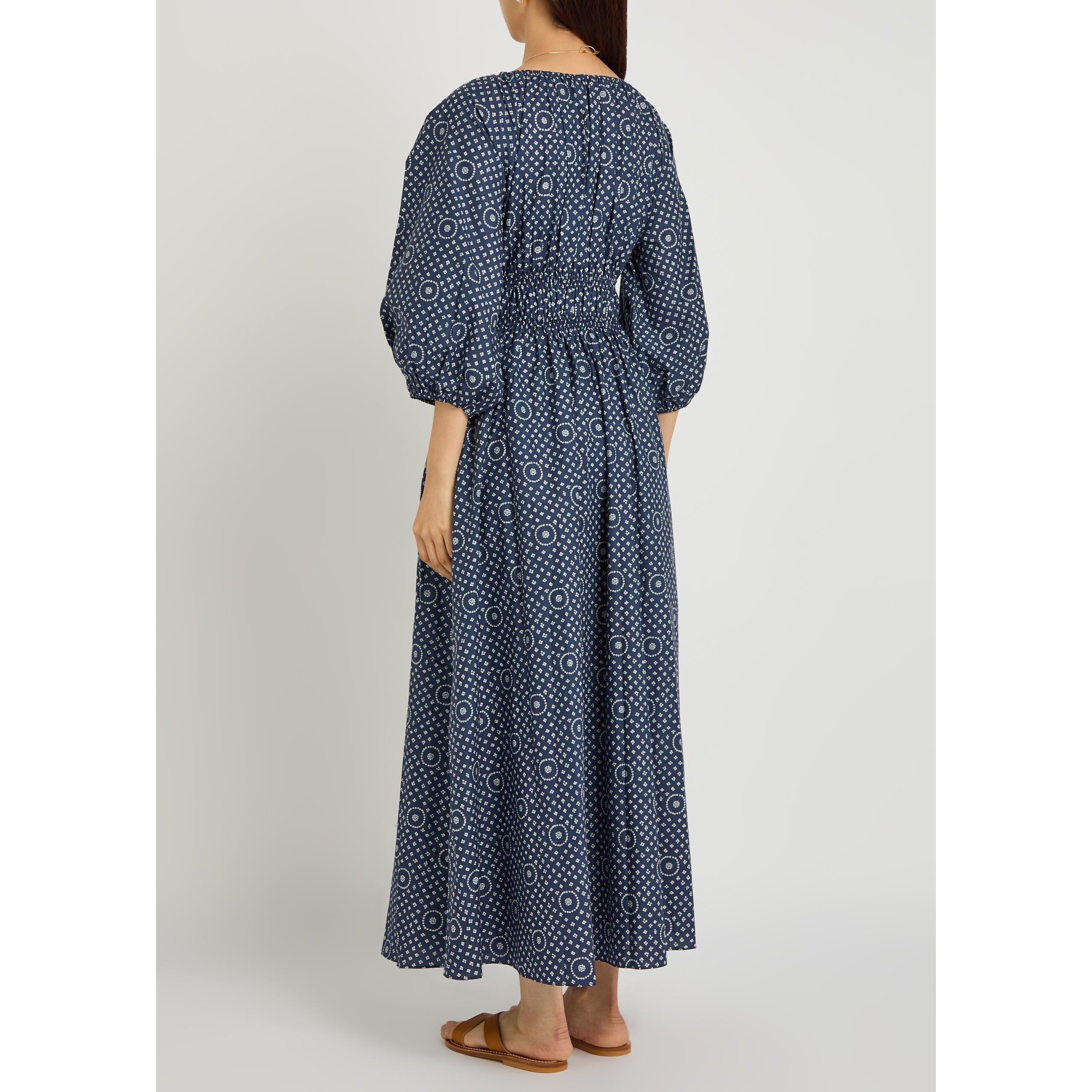 BLUE AND OTHER - Matteau - LD SHIRRED PLUNGE BUTTON DRESS - 3