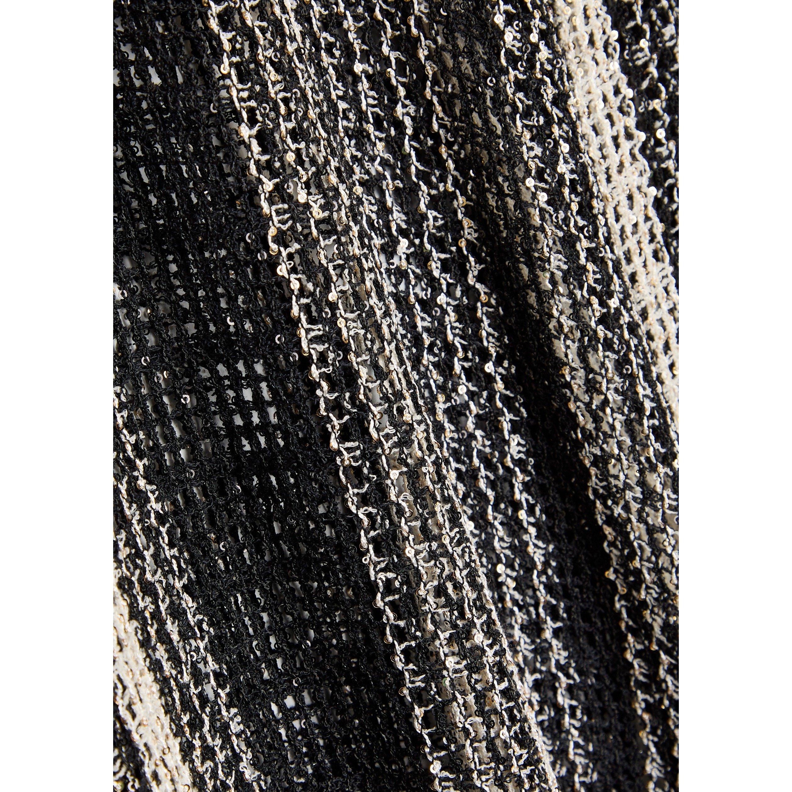 WHITE AND BLACK - Missoni - Women's Long-Sleeve Cotton Mini Dress - 4