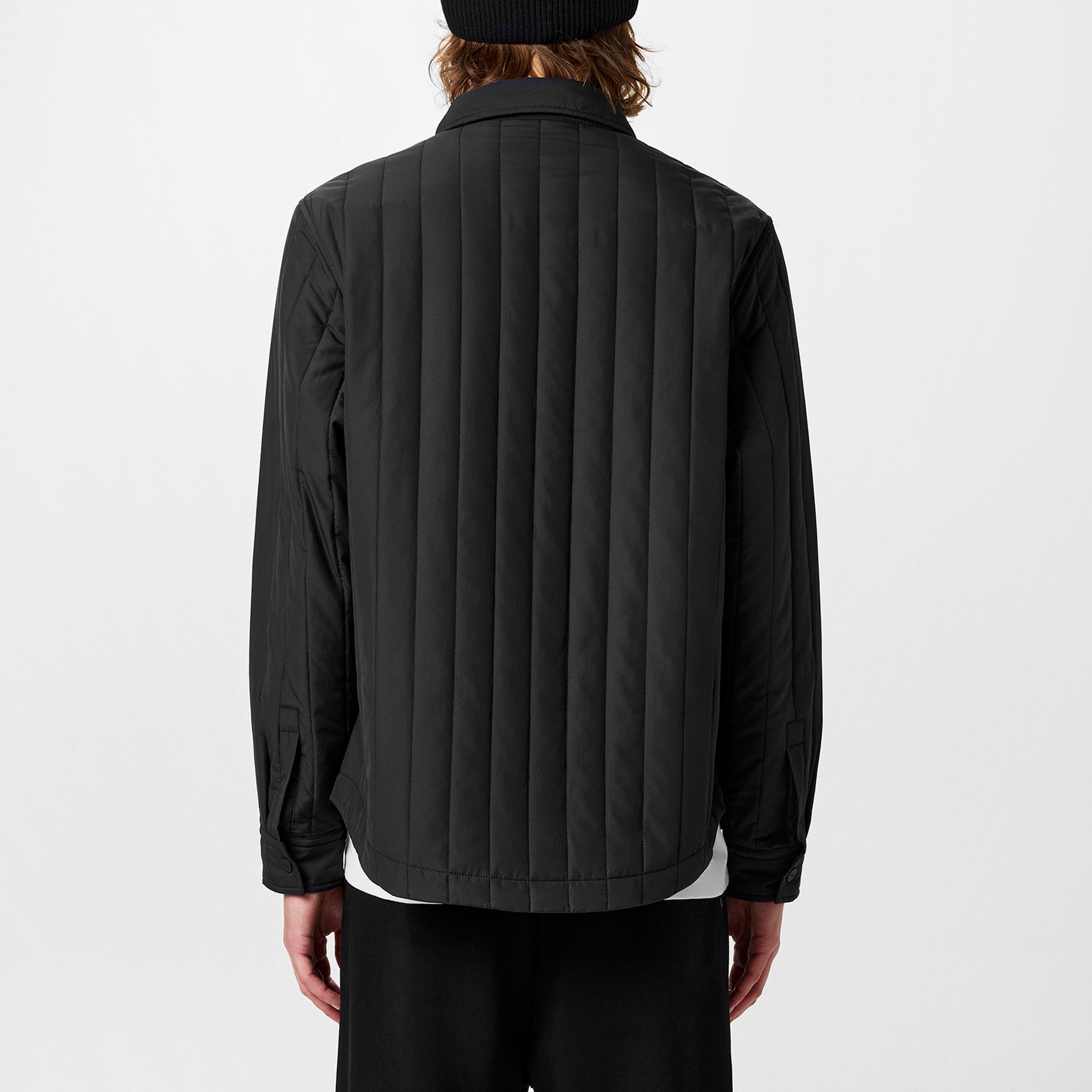 Black 001 - Hugo - Men's Ewel Padded Long Sleeve 2 Pockets Overshirt - 4