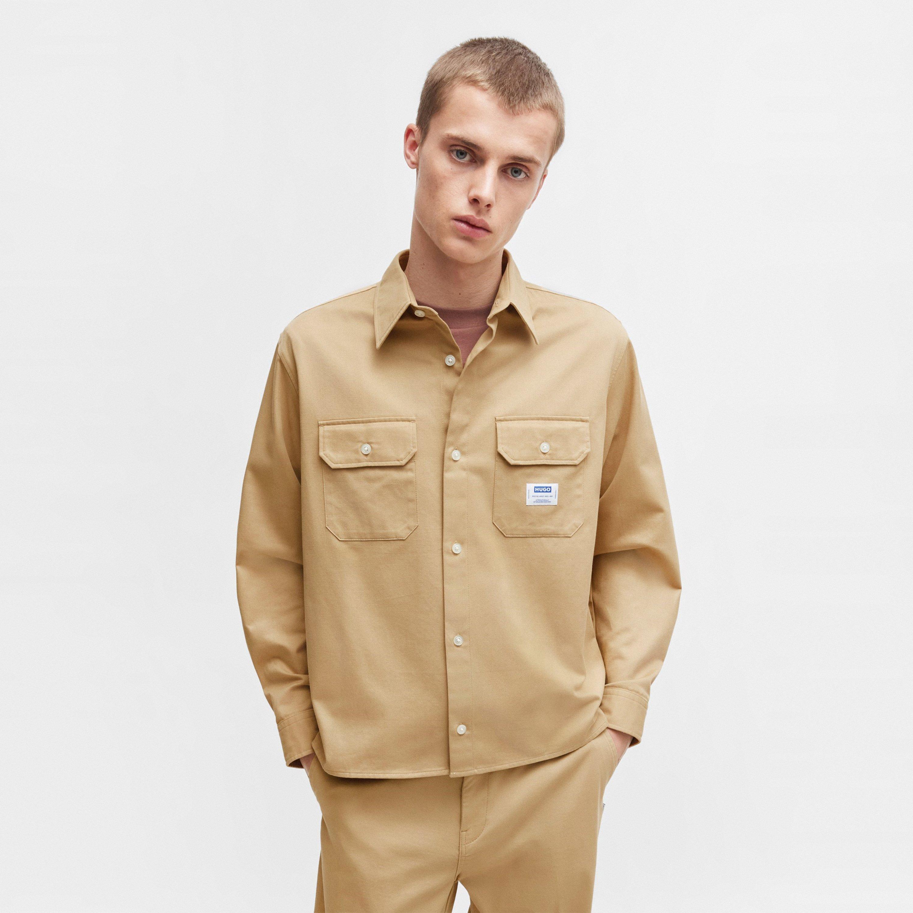 Hugo Men's Ekynone Blue Overshirt - Beige 269 - L
