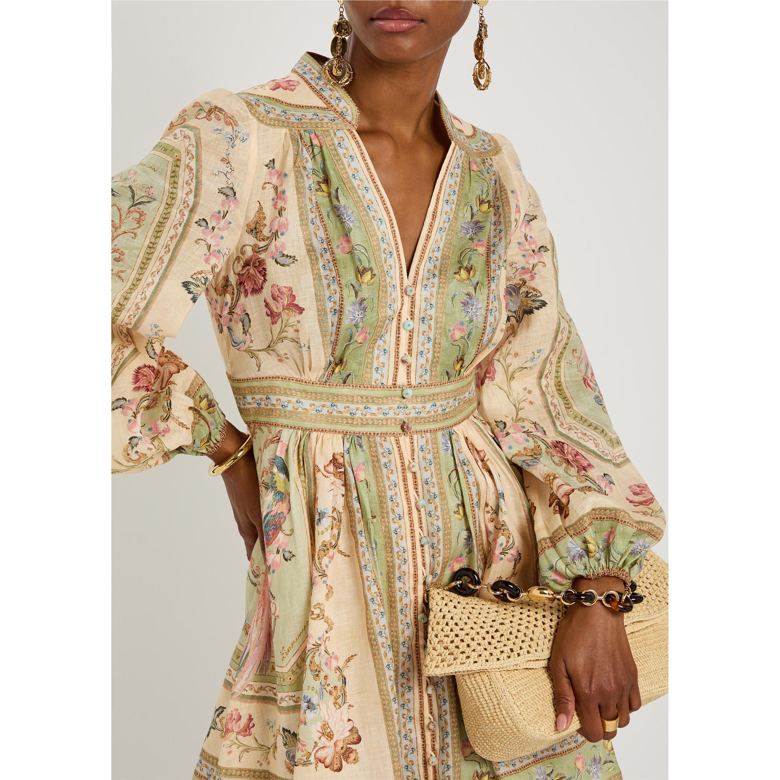 SAGE - Zimmermann - Roselight Plunge Mini Dress - 4