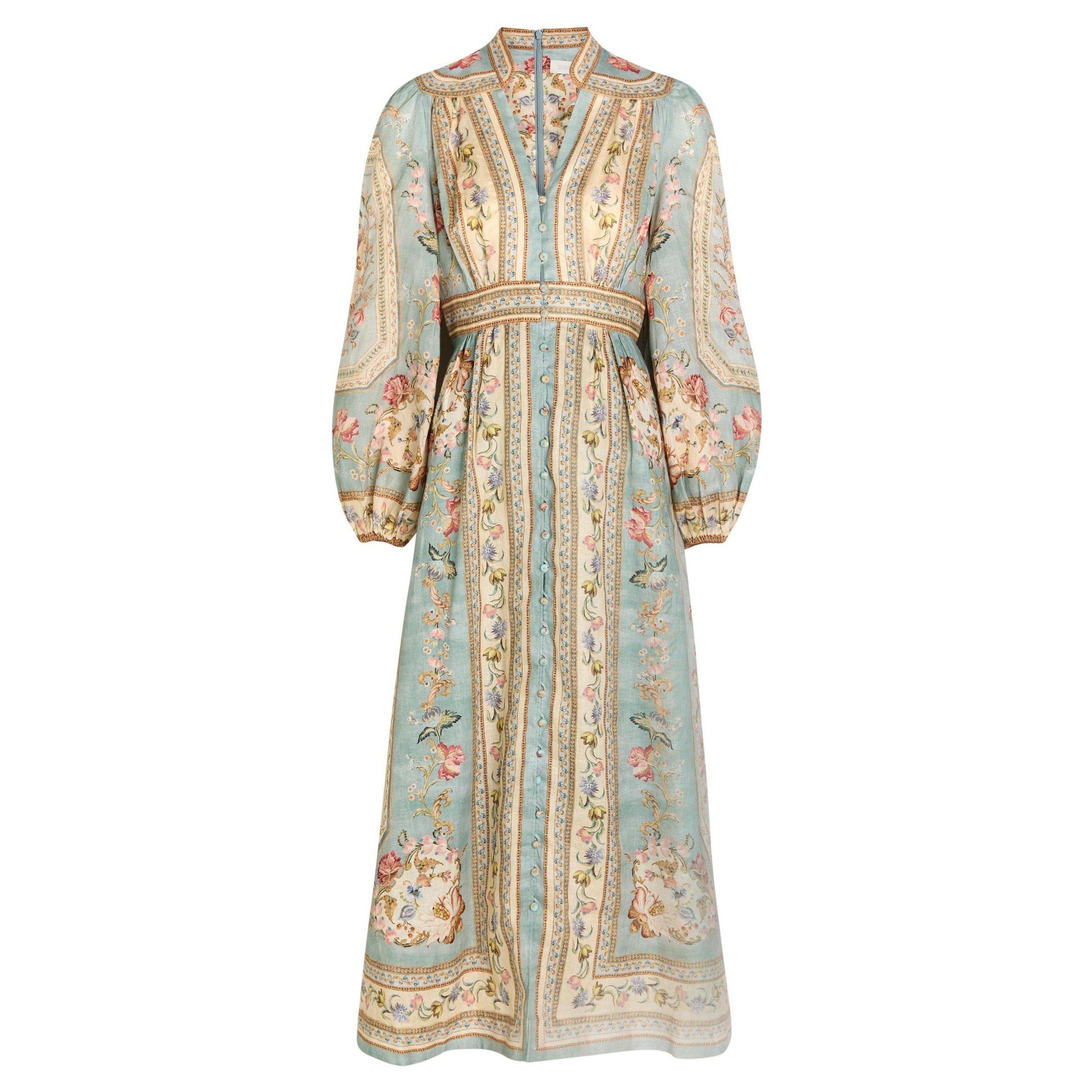 BLUE AND OTHER - Zimmermann - Roselight Plunge Midi Dress - 1