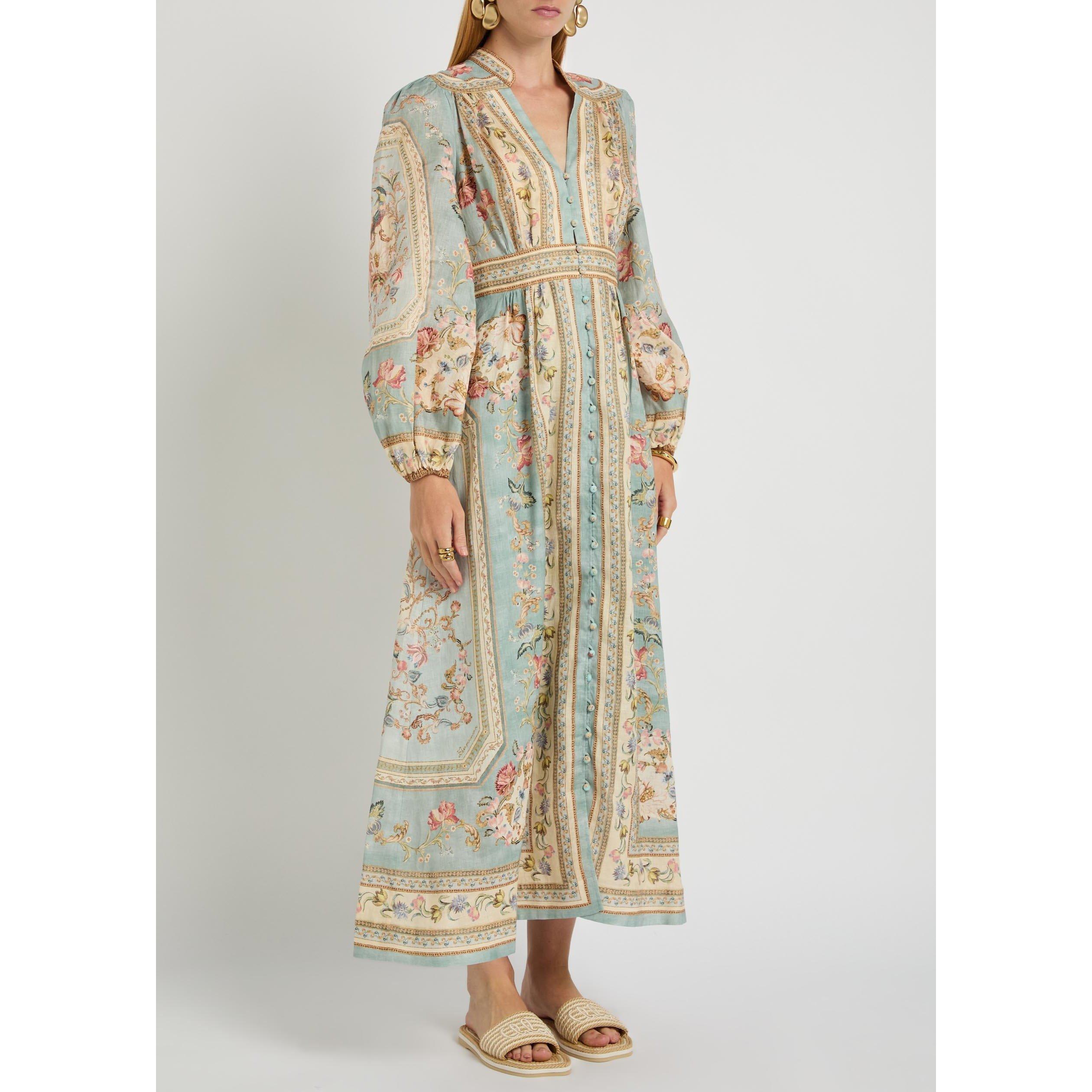 BLUE AND OTHER - Zimmermann - Roselight Plunge Midi Dress - 2