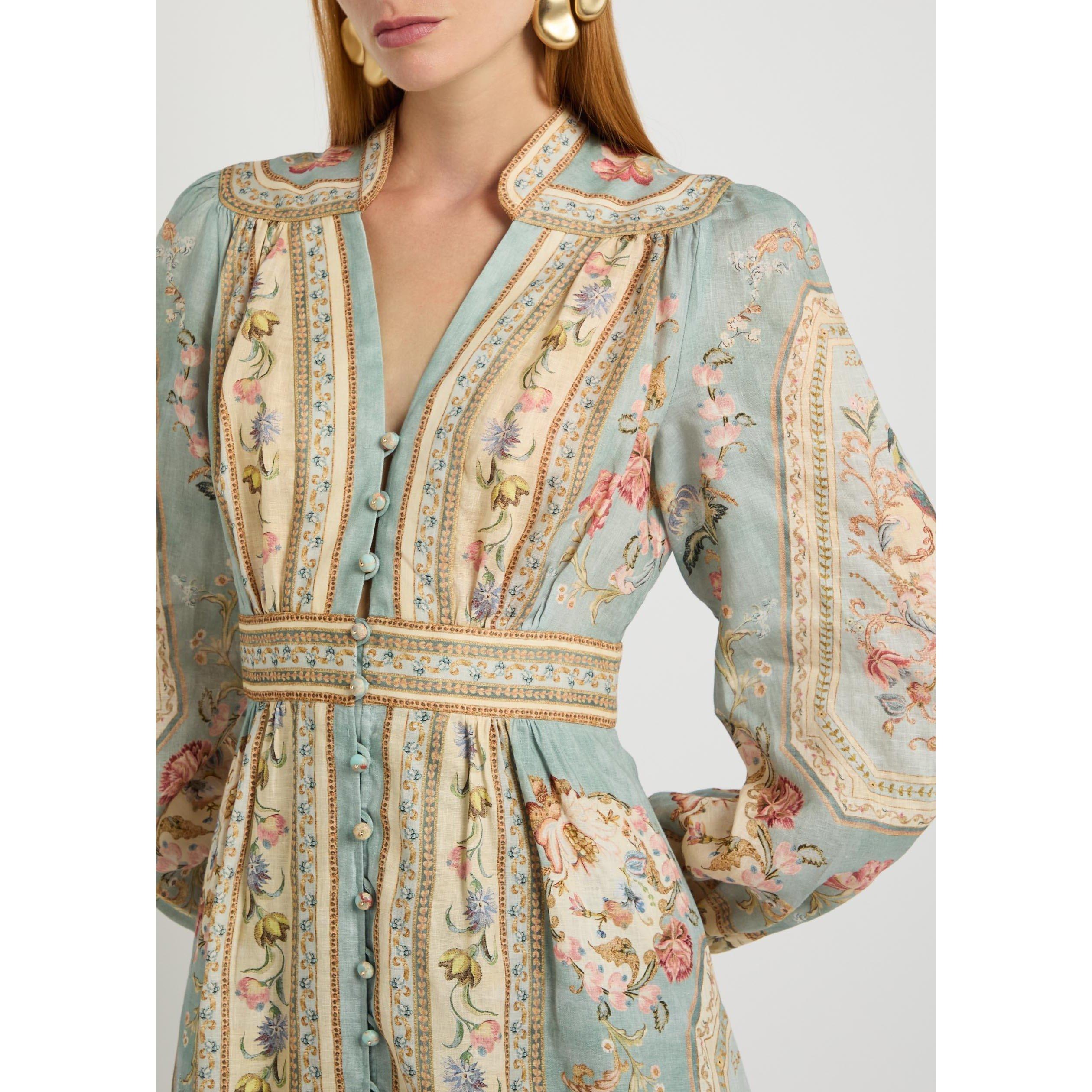 BLUE AND OTHER - Zimmermann - Roselight Plunge Midi Dress - 4