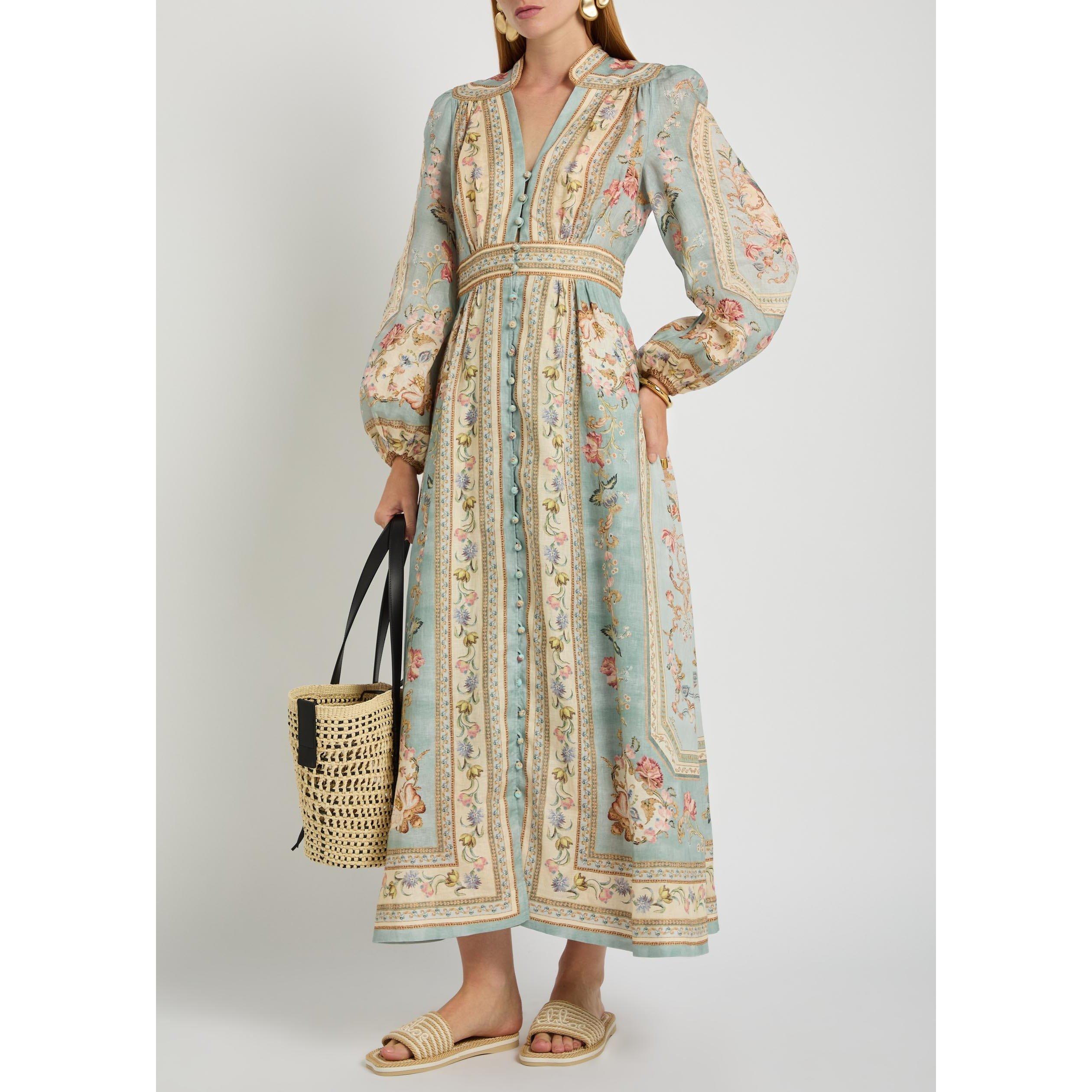 BLUE AND OTHER - Zimmermann - Roselight Plunge Midi Dress - 5