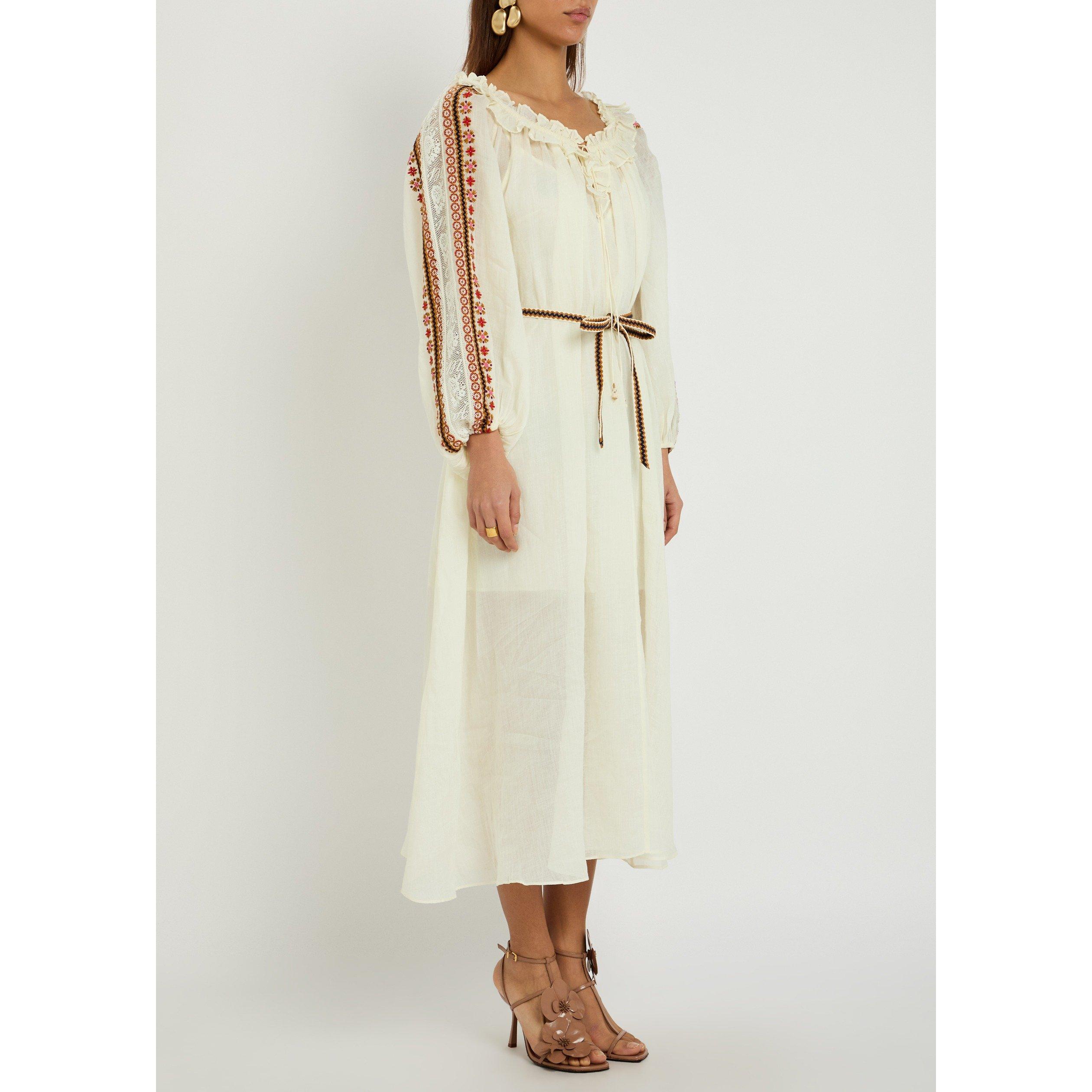 CREAM - Zimmermann - Aster Embroidered Maxi Dress - 2