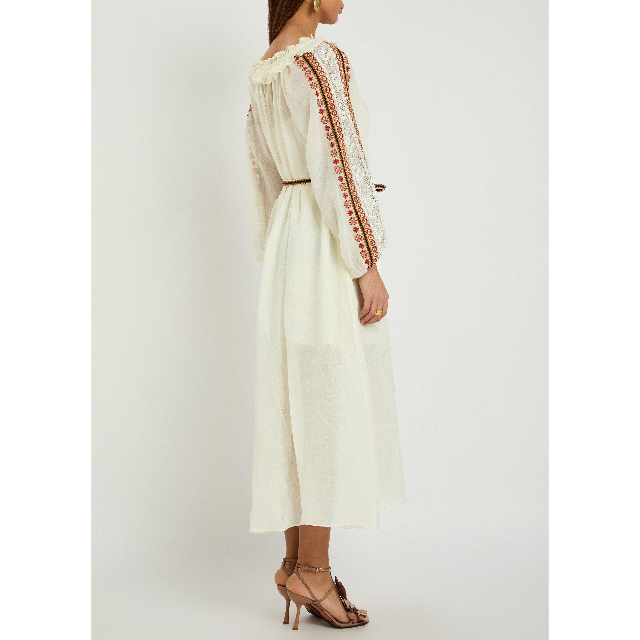 CREAM - Zimmermann - Aster Embroidered Maxi Dress - 3
