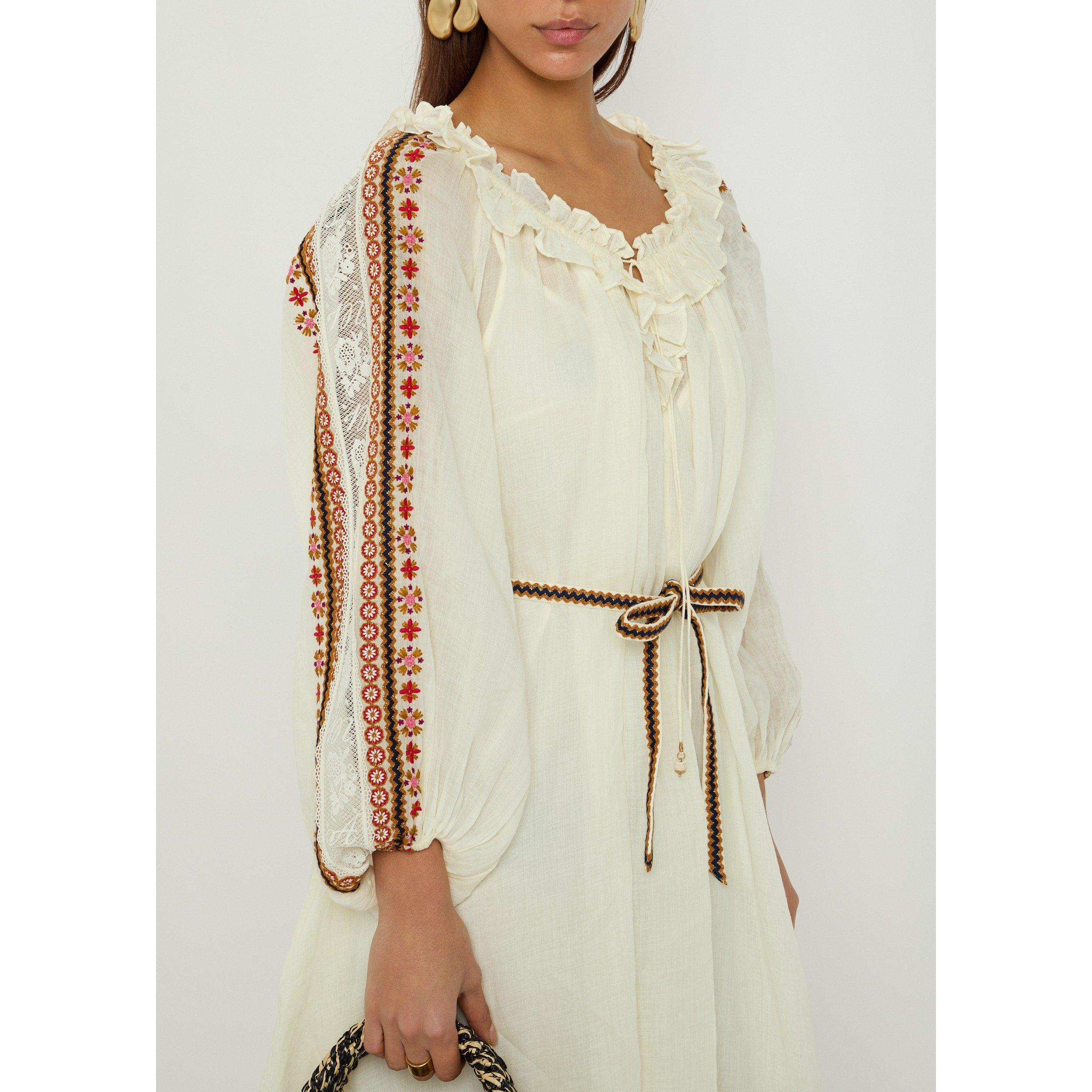 CREAM - Zimmermann - Aster Embroidered Maxi Dress - 4