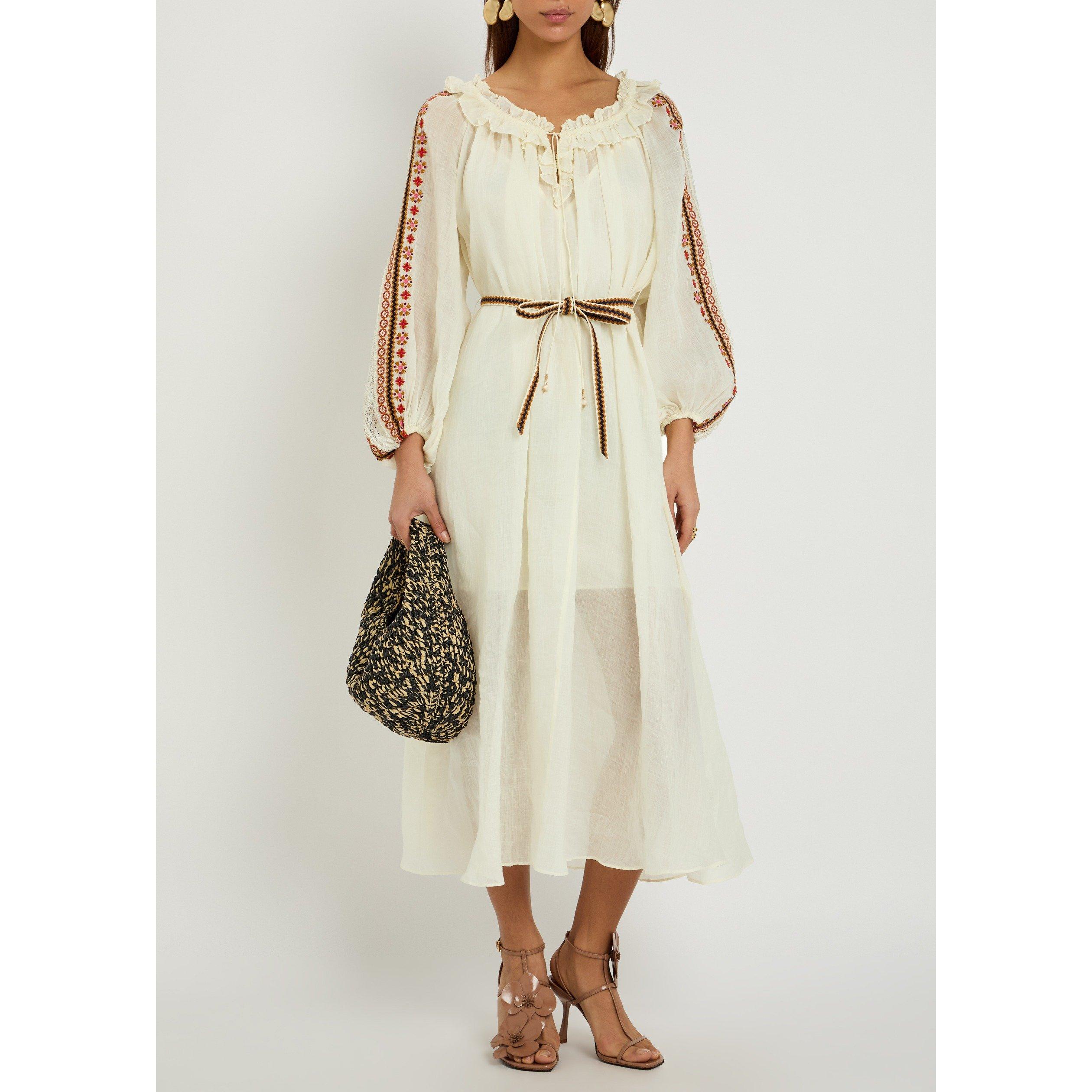 CREAM - Zimmermann - Aster Embroidered Maxi Dress - 5