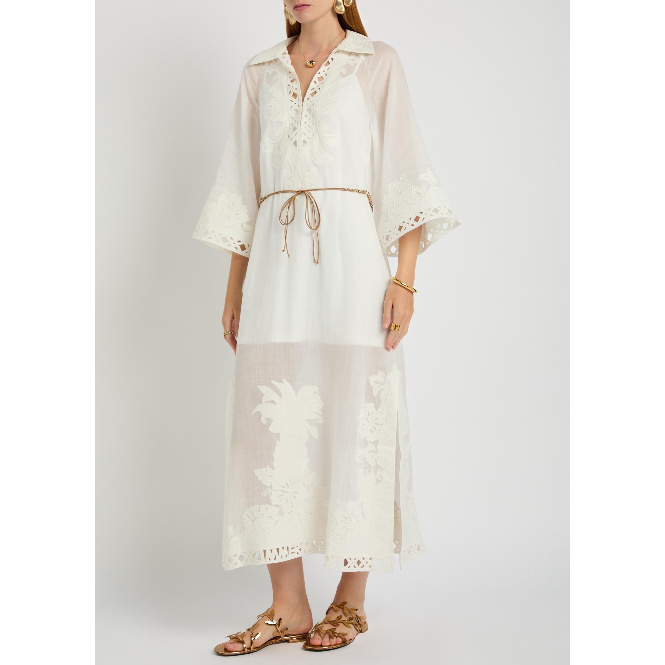 IVORY - Zimmermann - Indra Embroidered Maxi Dress - 2