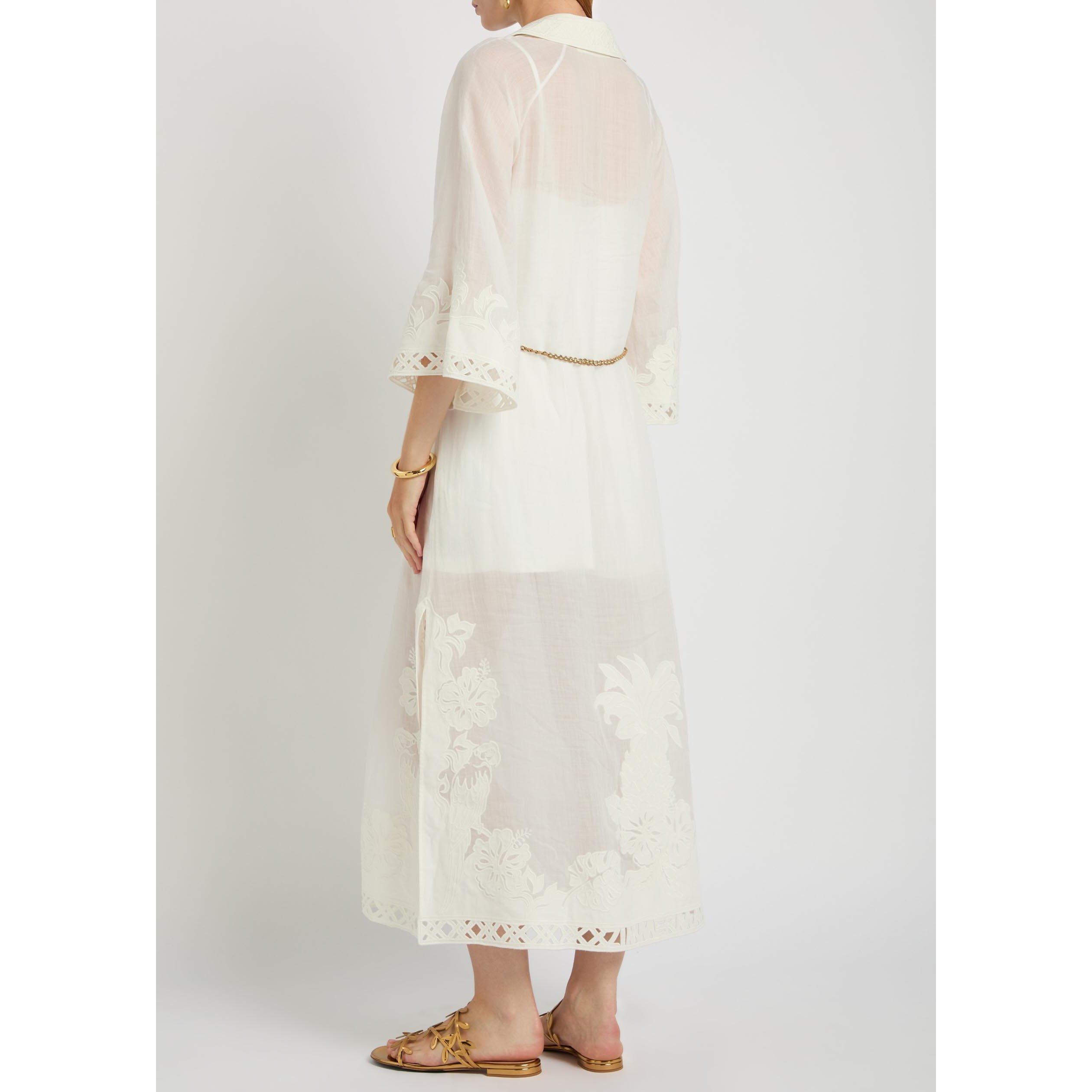 IVORY - Zimmermann - Indra Embroidered Maxi Dress - 3