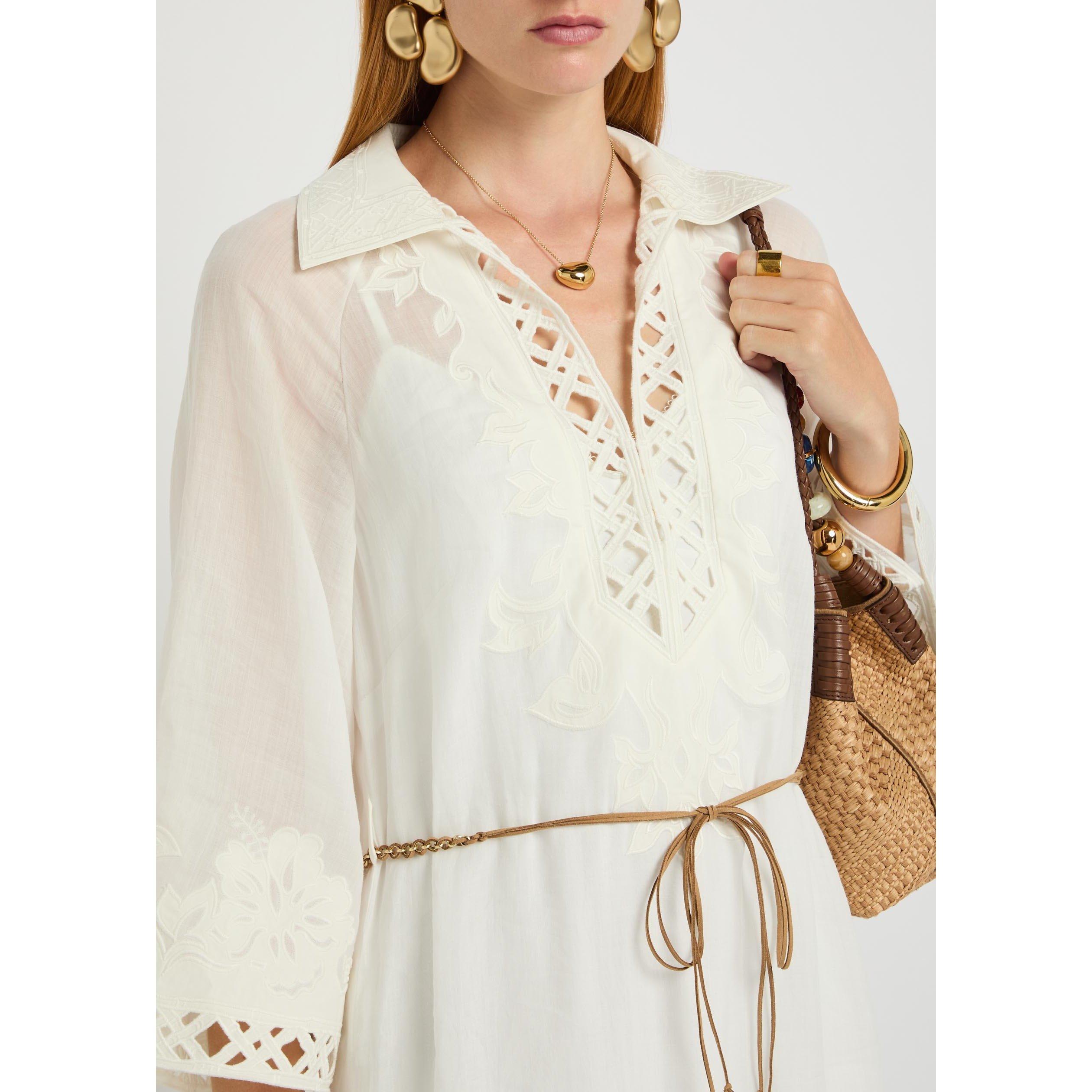 IVORY - Zimmermann - Indra Embroidered Maxi Dress - 4