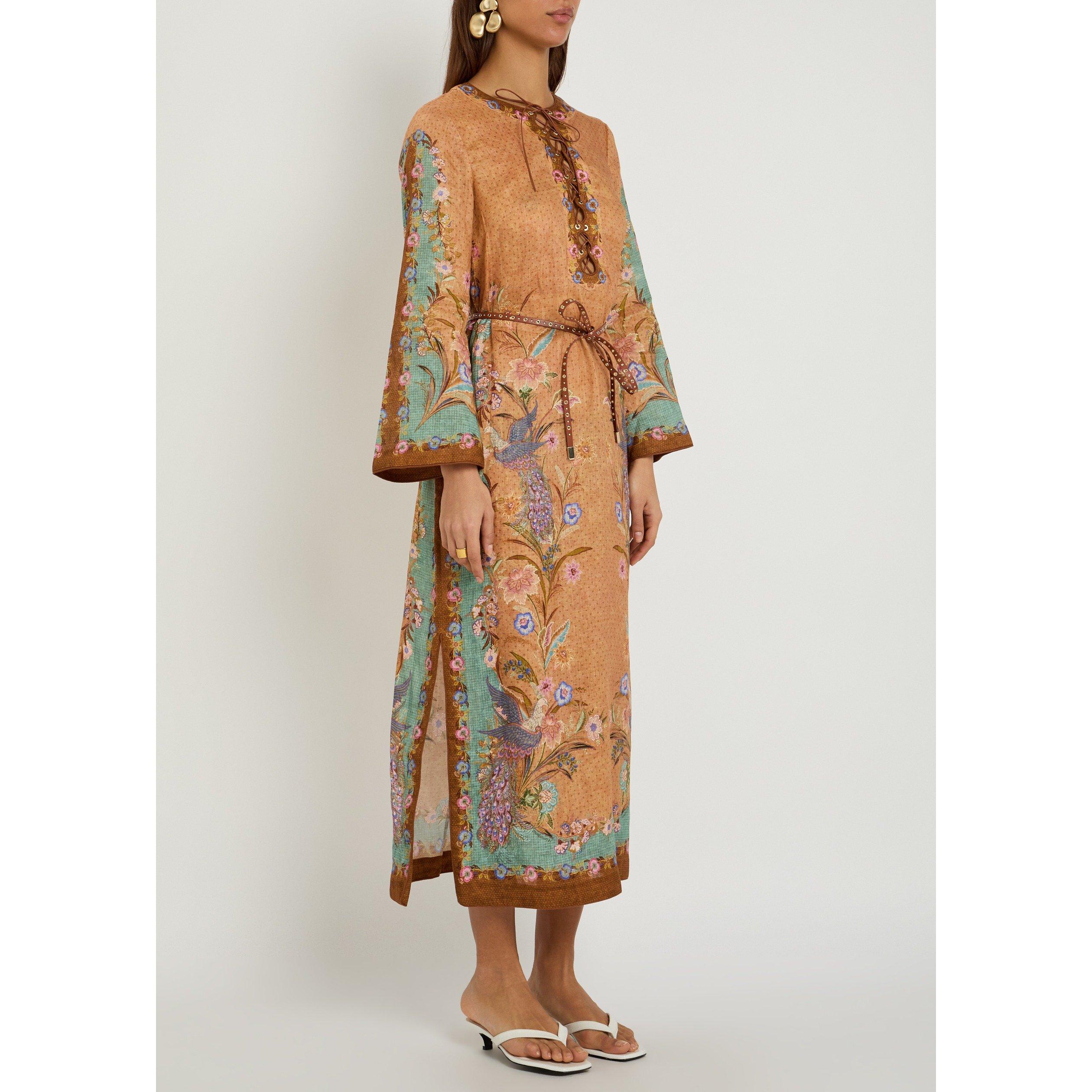 TAN - Zimmermann - Women's Indra Linen Long-Sleeve Midi Tunic - 2