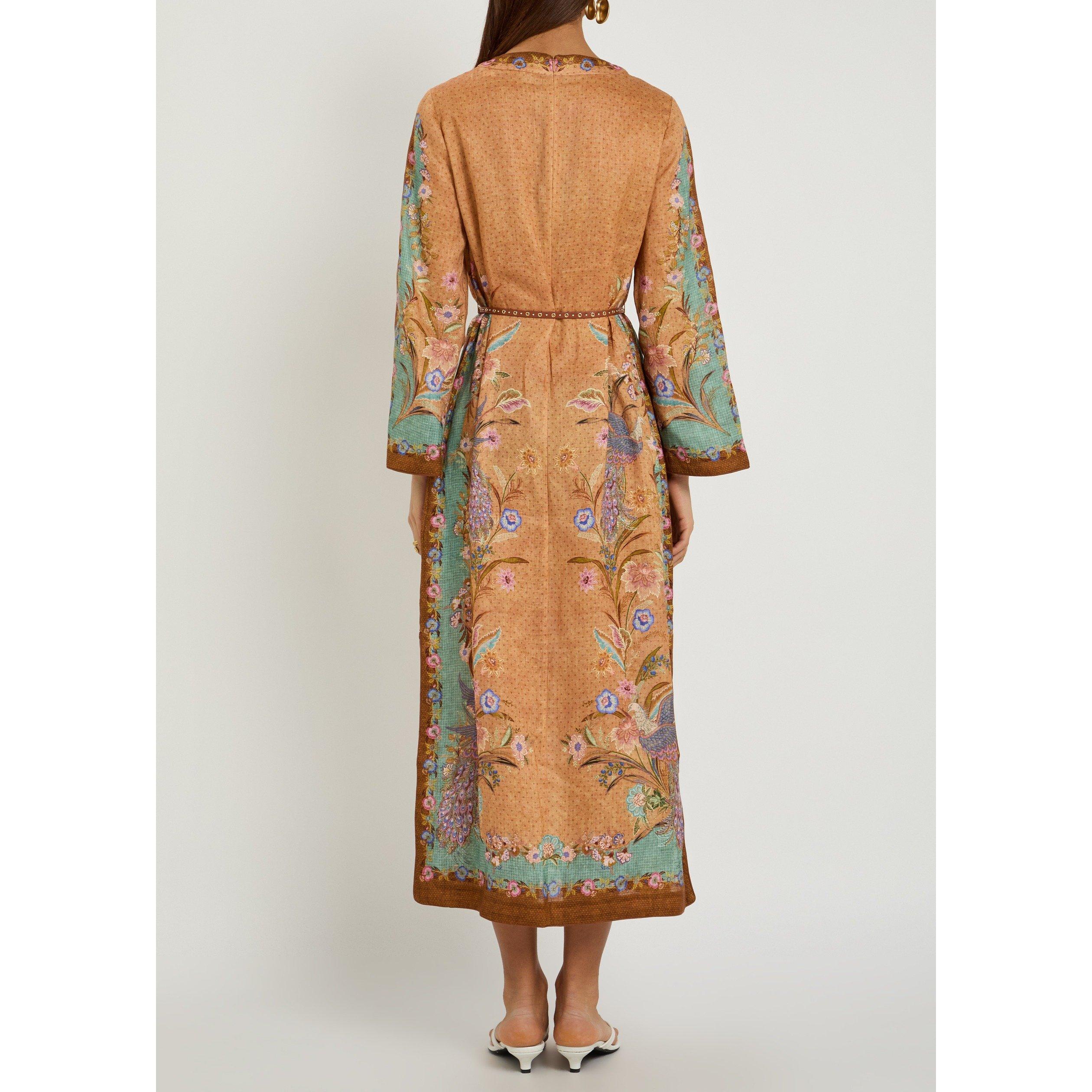 TAN - Zimmermann - Women's Indra Linen Long-Sleeve Midi Tunic - 3