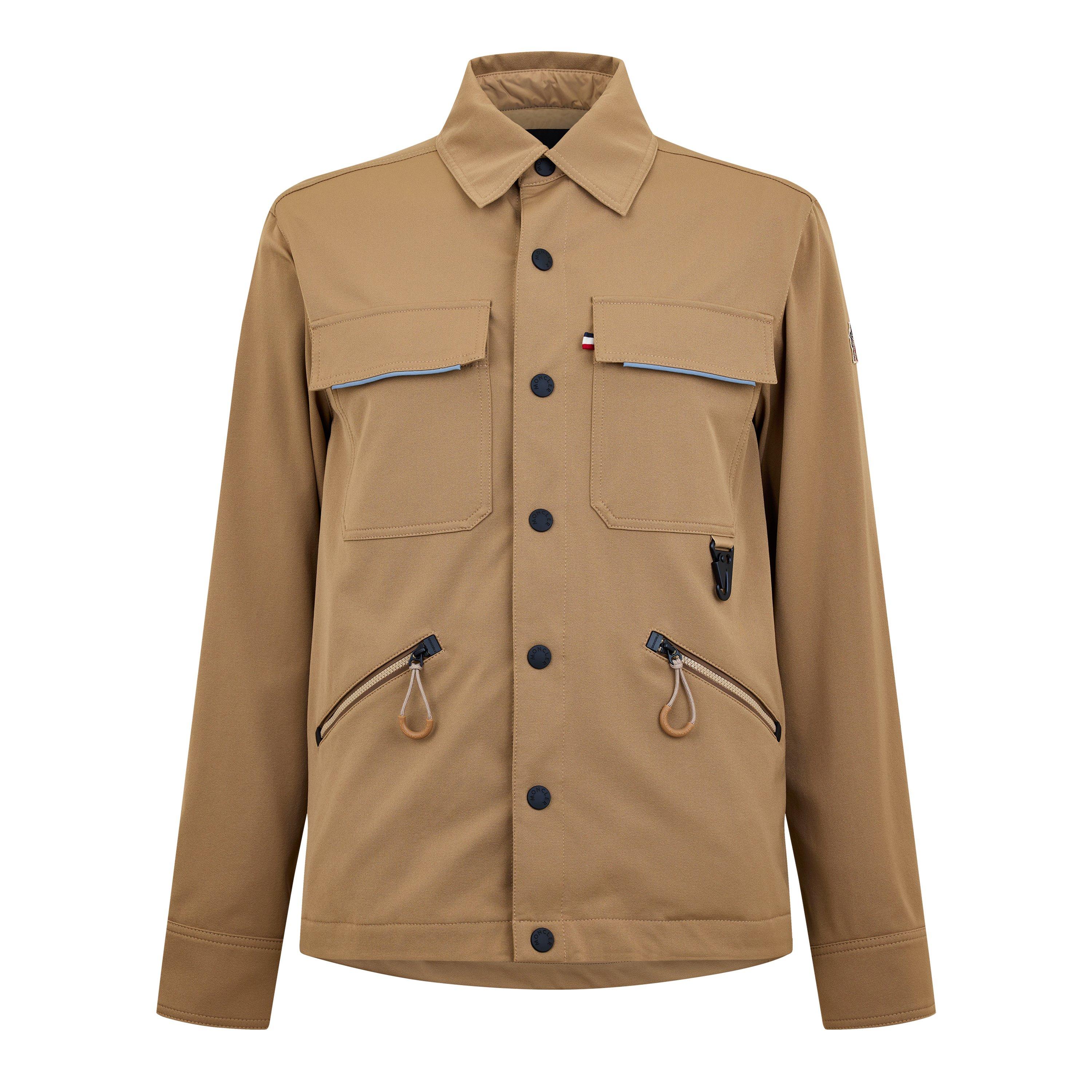 Beige 24A - Moncler Grenoble - Men's Vadret Outdoors Waterproof Windproof Long Sleeve Overshirt - 5