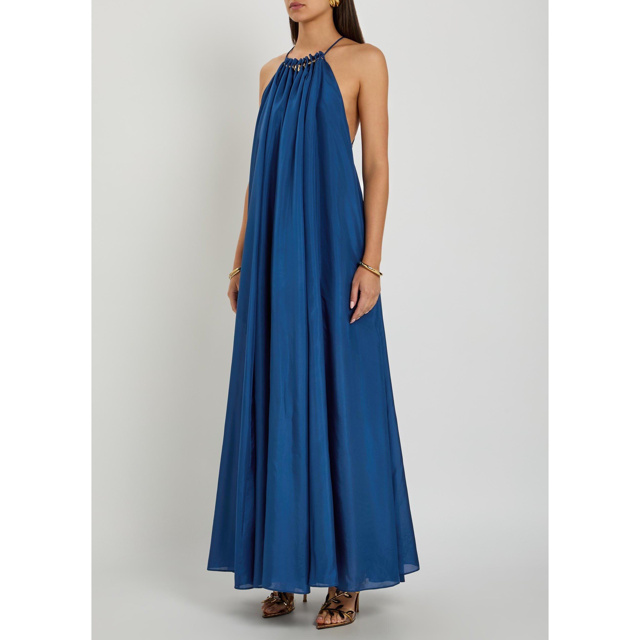 DARK BLUE - Zimmermann - Aster Gathered Bead Maxi Dress - 2