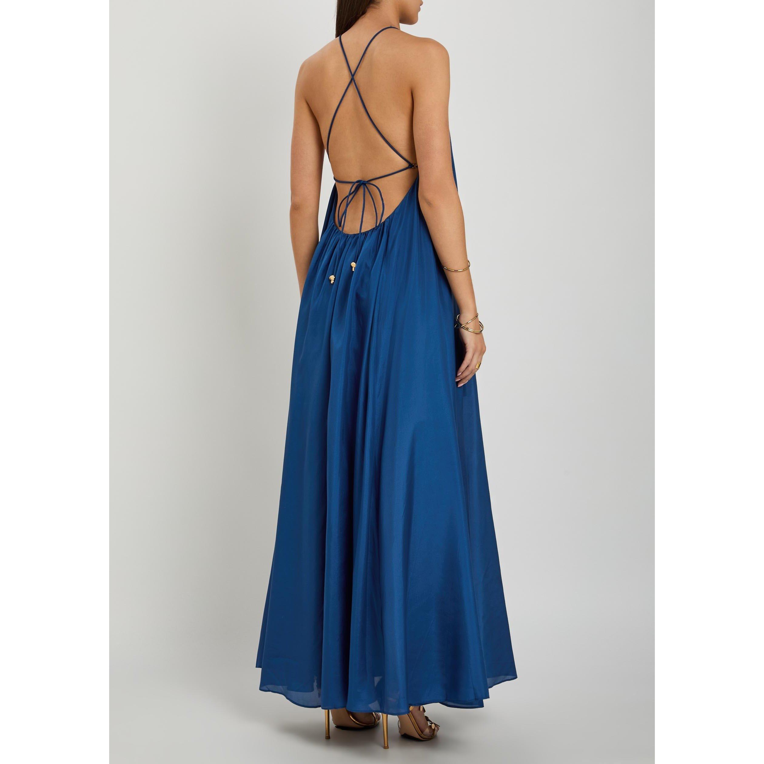 DARK BLUE - Zimmermann - Aster Gathered Bead Maxi Dress - 3