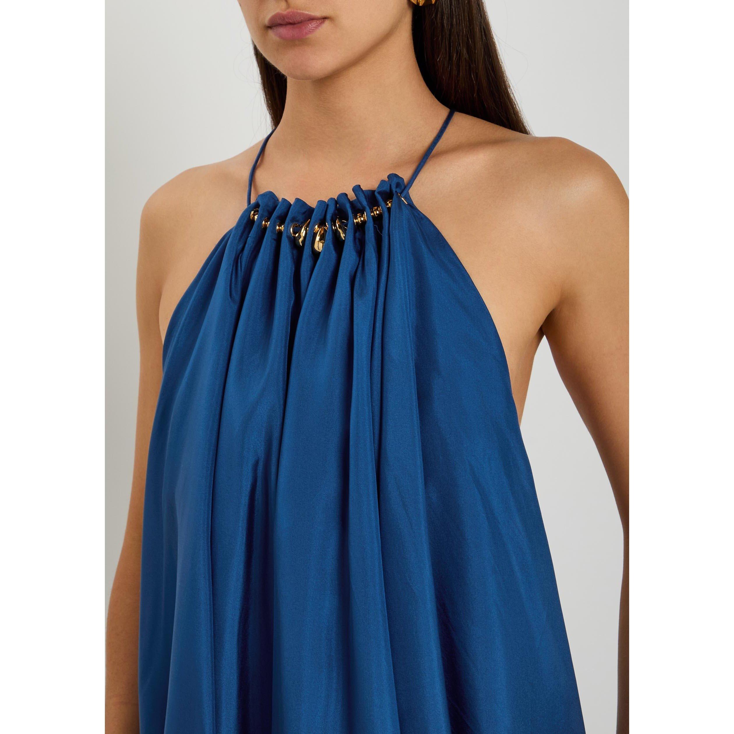 DARK BLUE - Zimmermann - Aster Gathered Bead Maxi Dress - 4
