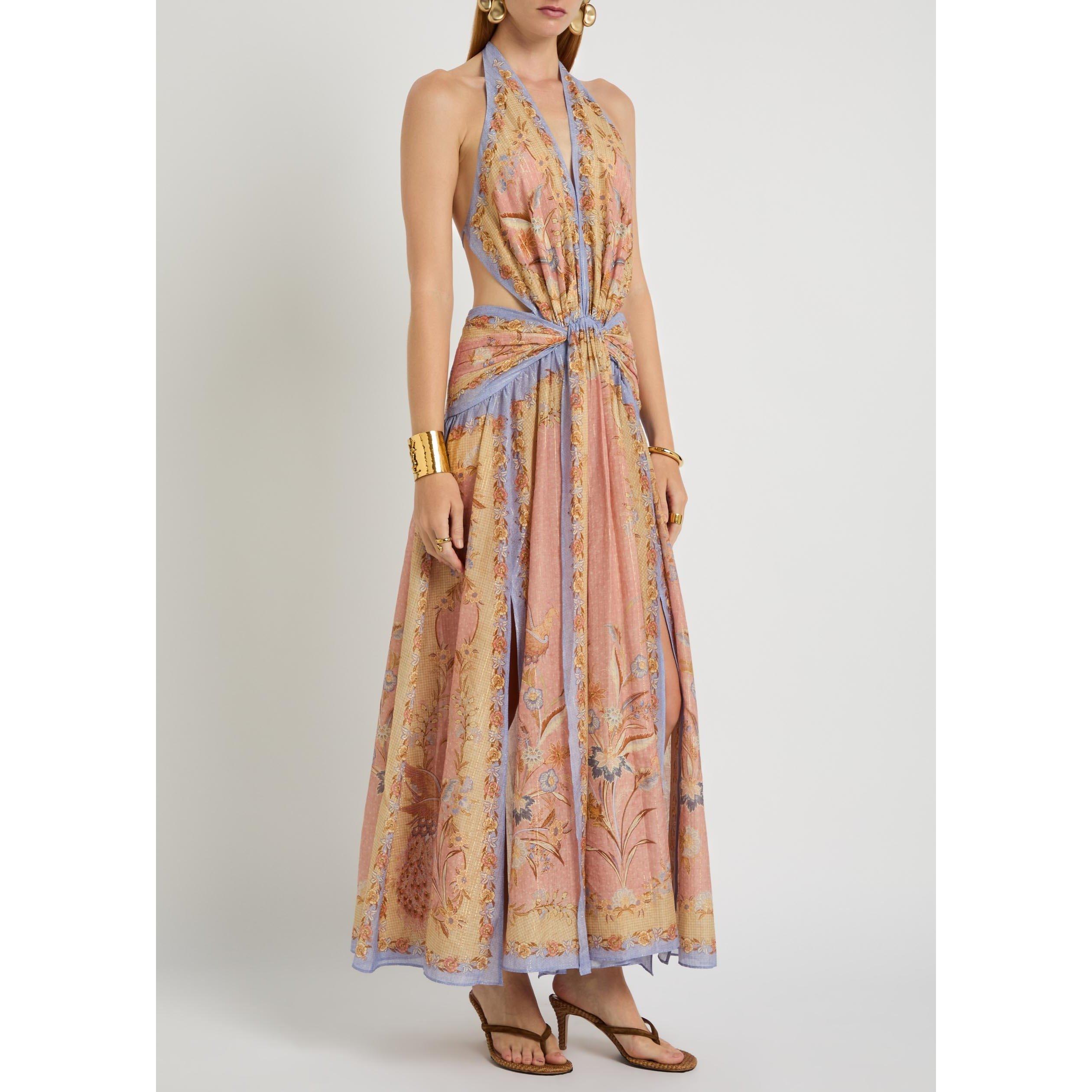 PINK AND OTHER - Zimmermann - Indra Plunge Halter Maxi Dress - 2