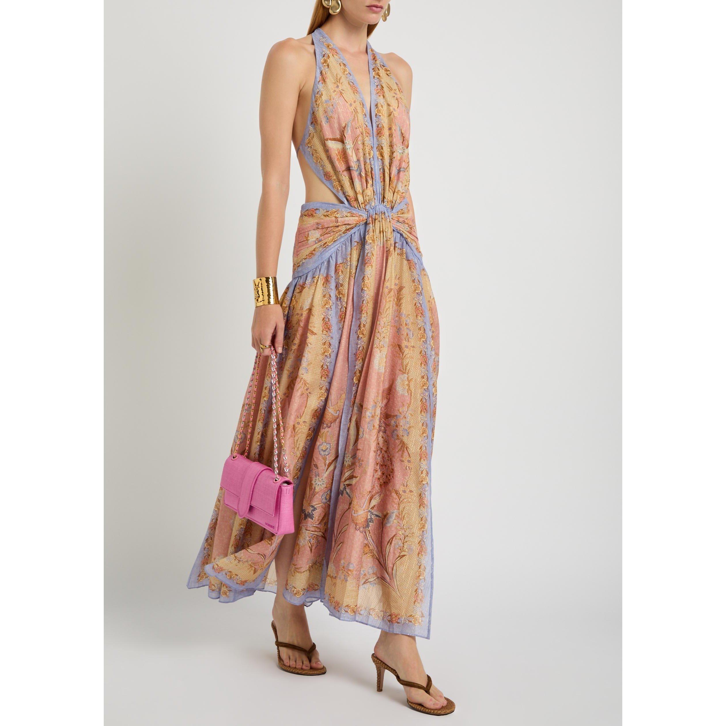 PINK AND OTHER - Zimmermann - Indra Plunge Halter Maxi Dress - 5