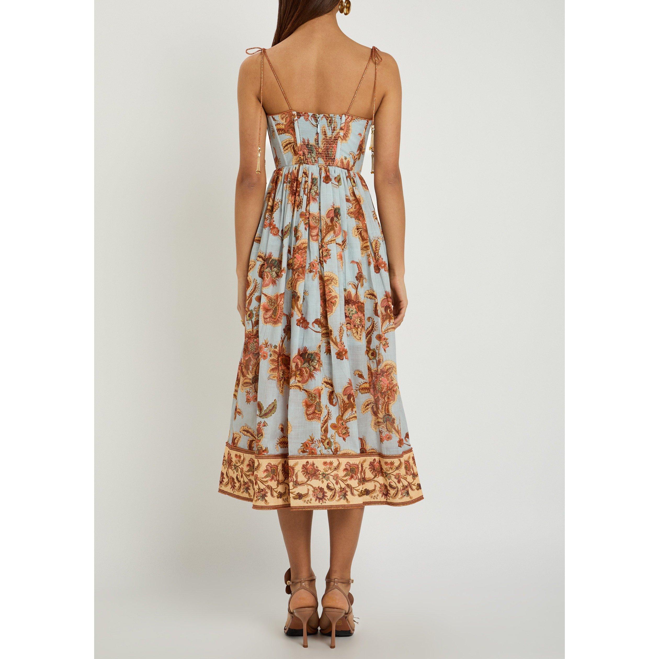 BLUE AND OTHER - Zimmermann - Women's Aster Cotton Midi Corset Dress - 3