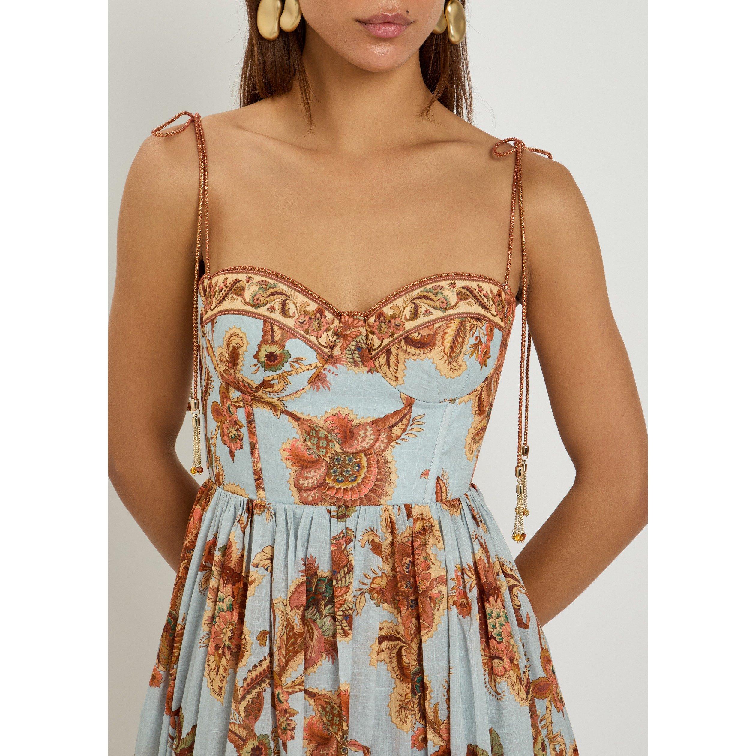 BLUE AND OTHER - Zimmermann - Women's Aster Cotton Midi Corset Dress - 4