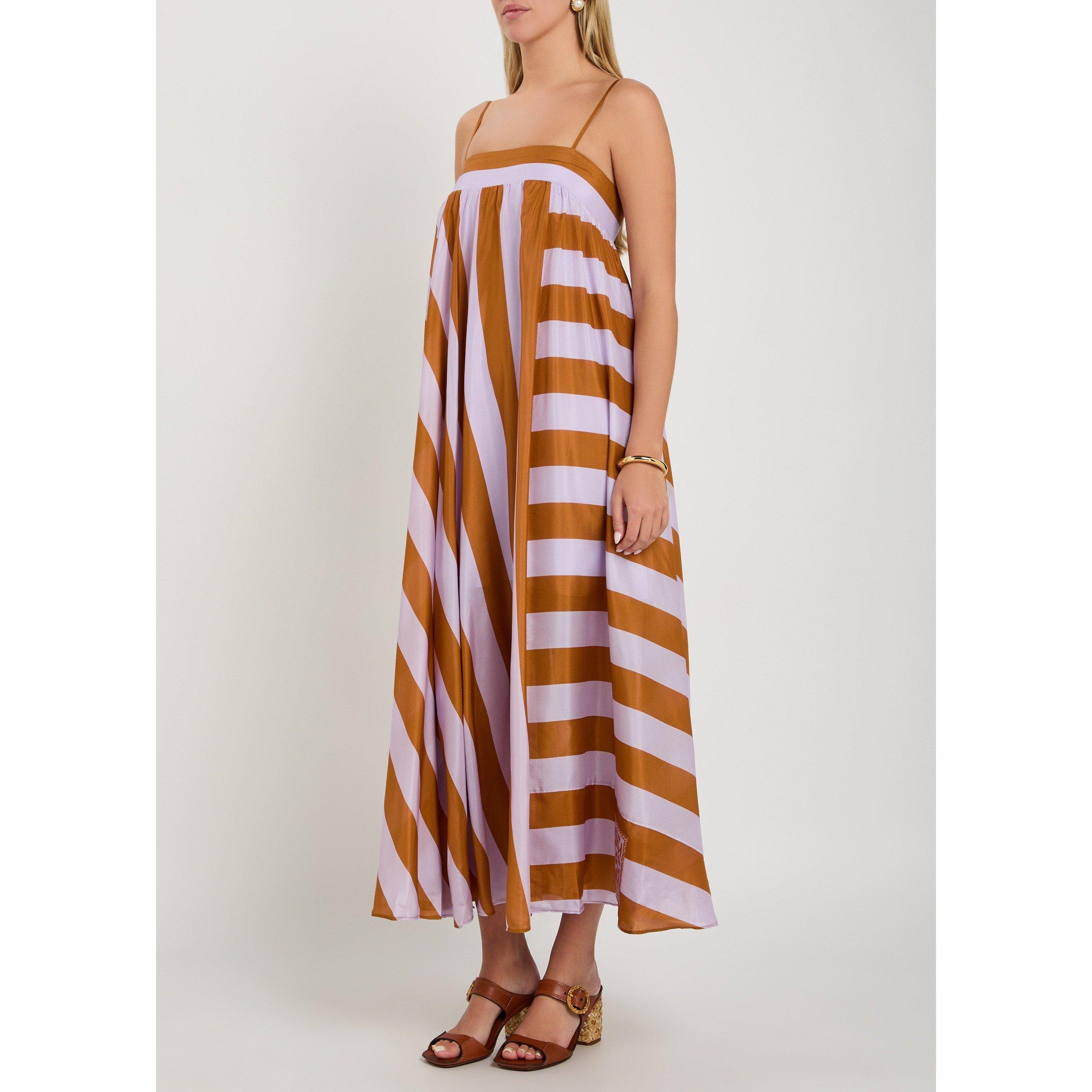 LILAC AND OTHER - Zimmermann - Women's Indra Striped Silk Maxi Dress - 2