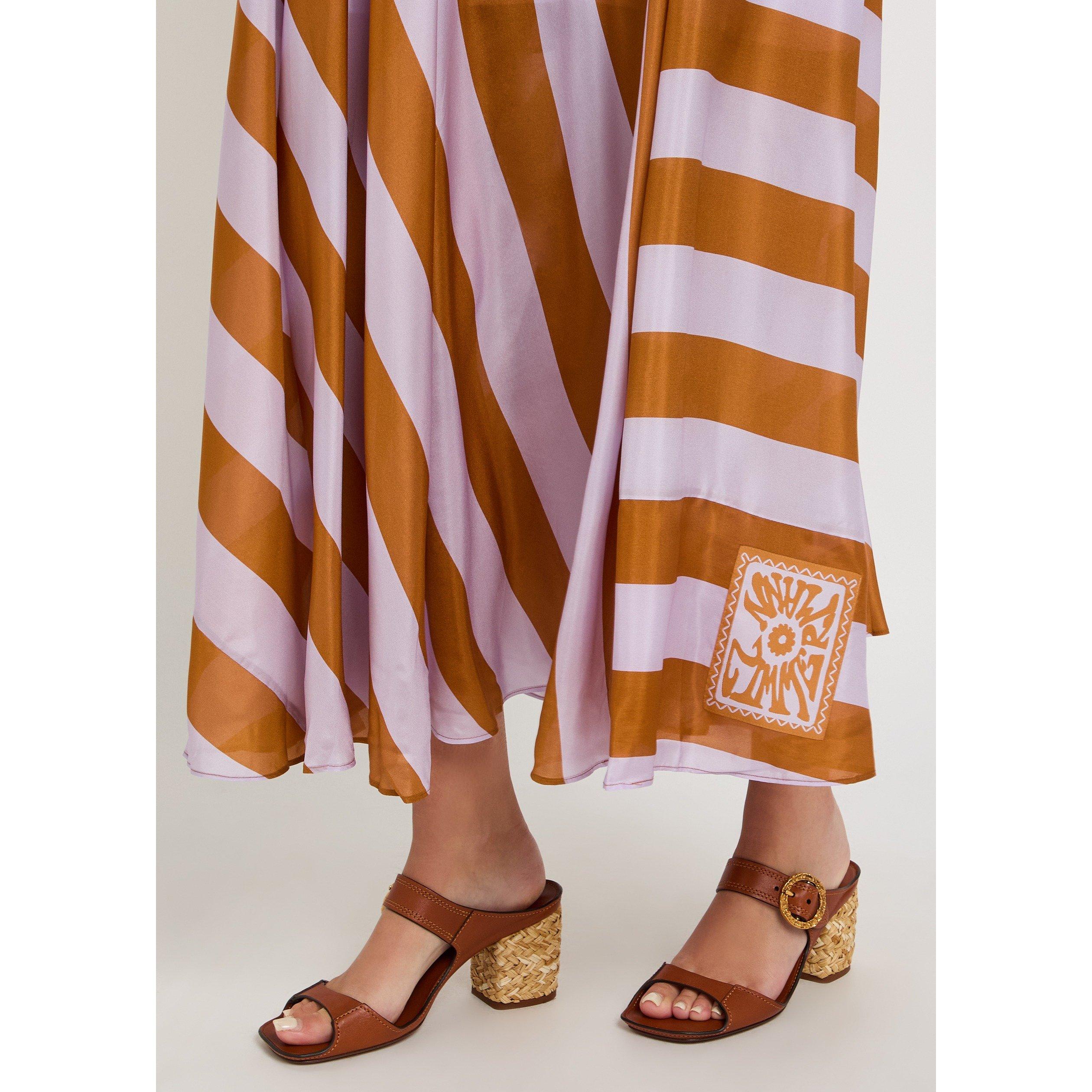 LILAC AND OTHER - Zimmermann - Women's Indra Striped Silk Maxi Dress - 4