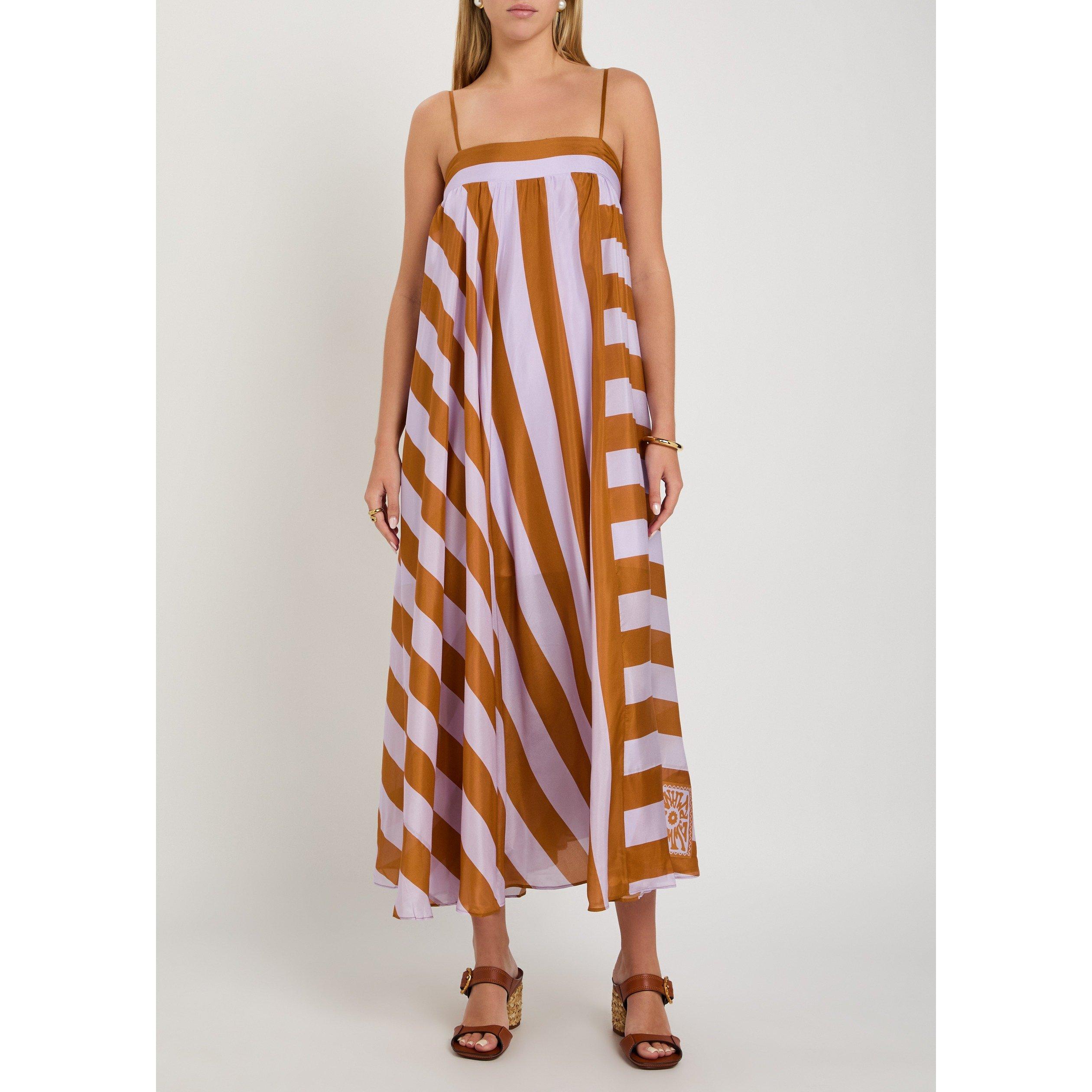 LILAC AND OTHER - Zimmermann - Women's Indra Striped Silk Maxi Dress - 5