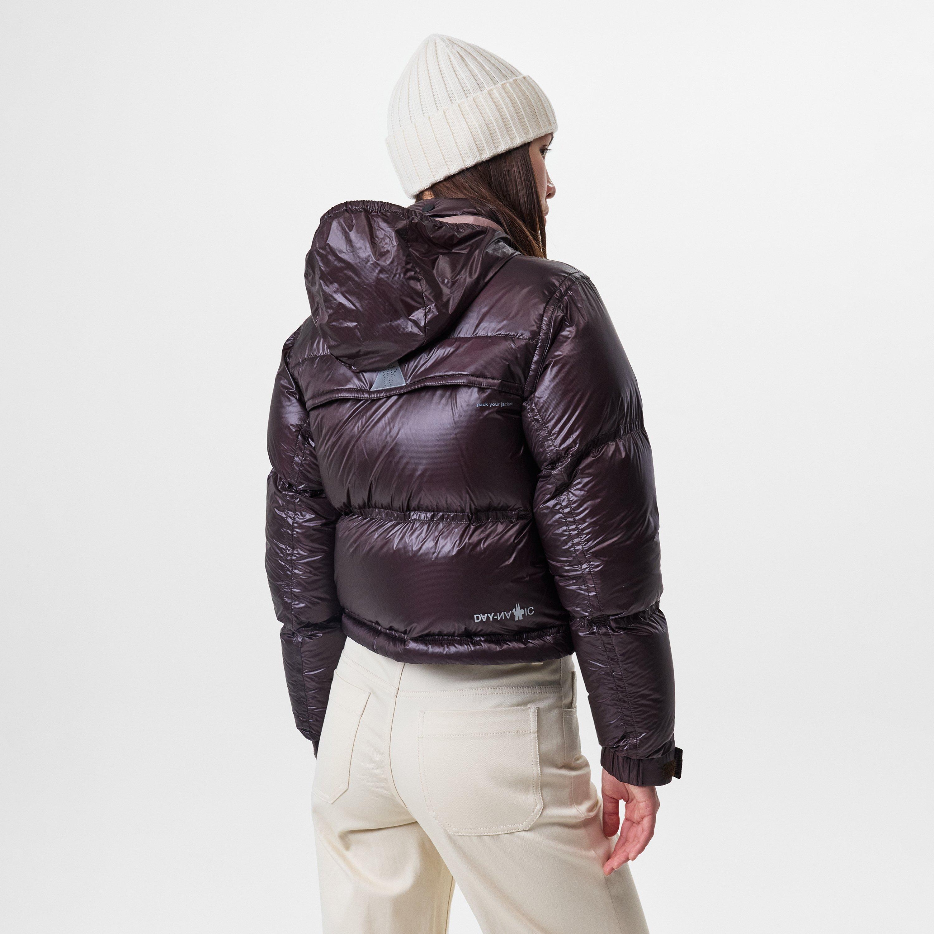 Brown 48E - Moncler Grenoble - Women's Julier Detachable Hood Long Sleeve Short Puffer Jacket - 3