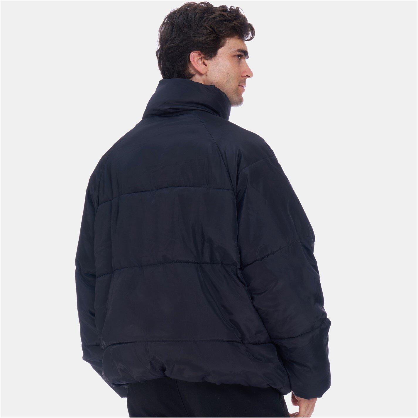 Warm Water Resistant Puffer Jacket with Stand Collar